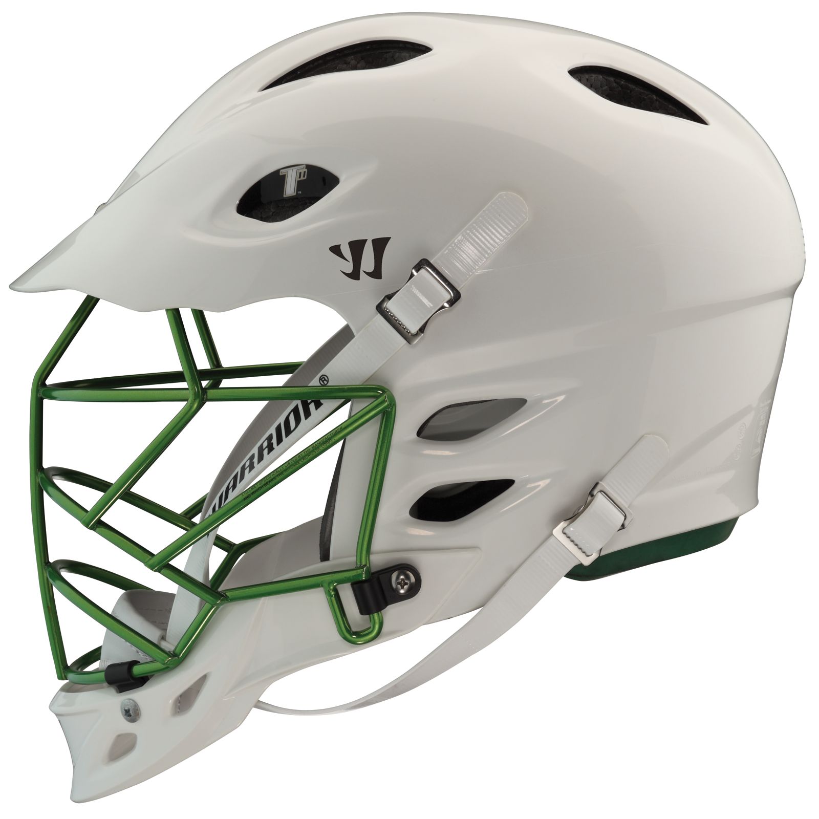 TII Custom Painted Helmet, White with Forest Green