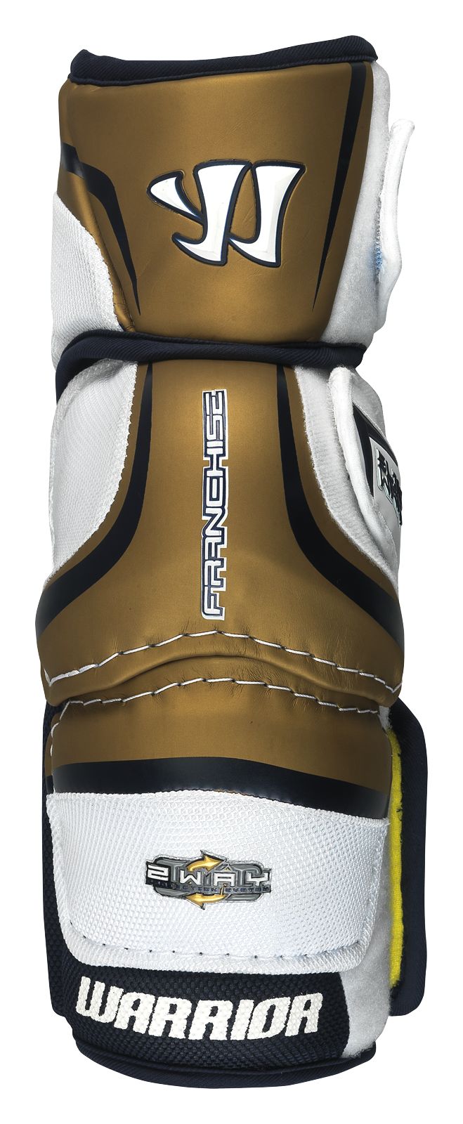 Franchise Elbow Pad, White with Gold &amp; Black