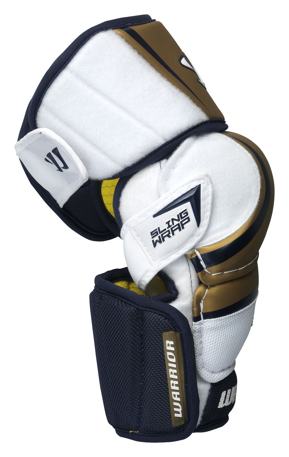 Franchise Elbow Pad, White with Gold &amp; Black