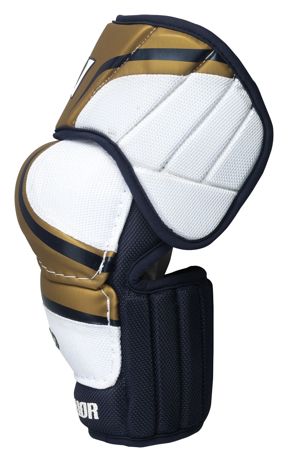 Franchise Elbow Pad, White with Gold &amp; Black