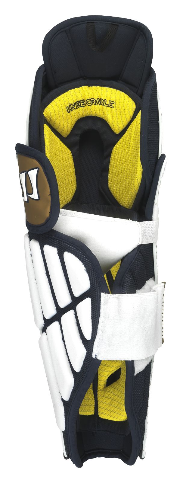 Franchise Shin Guard, White with Gold &amp; Black