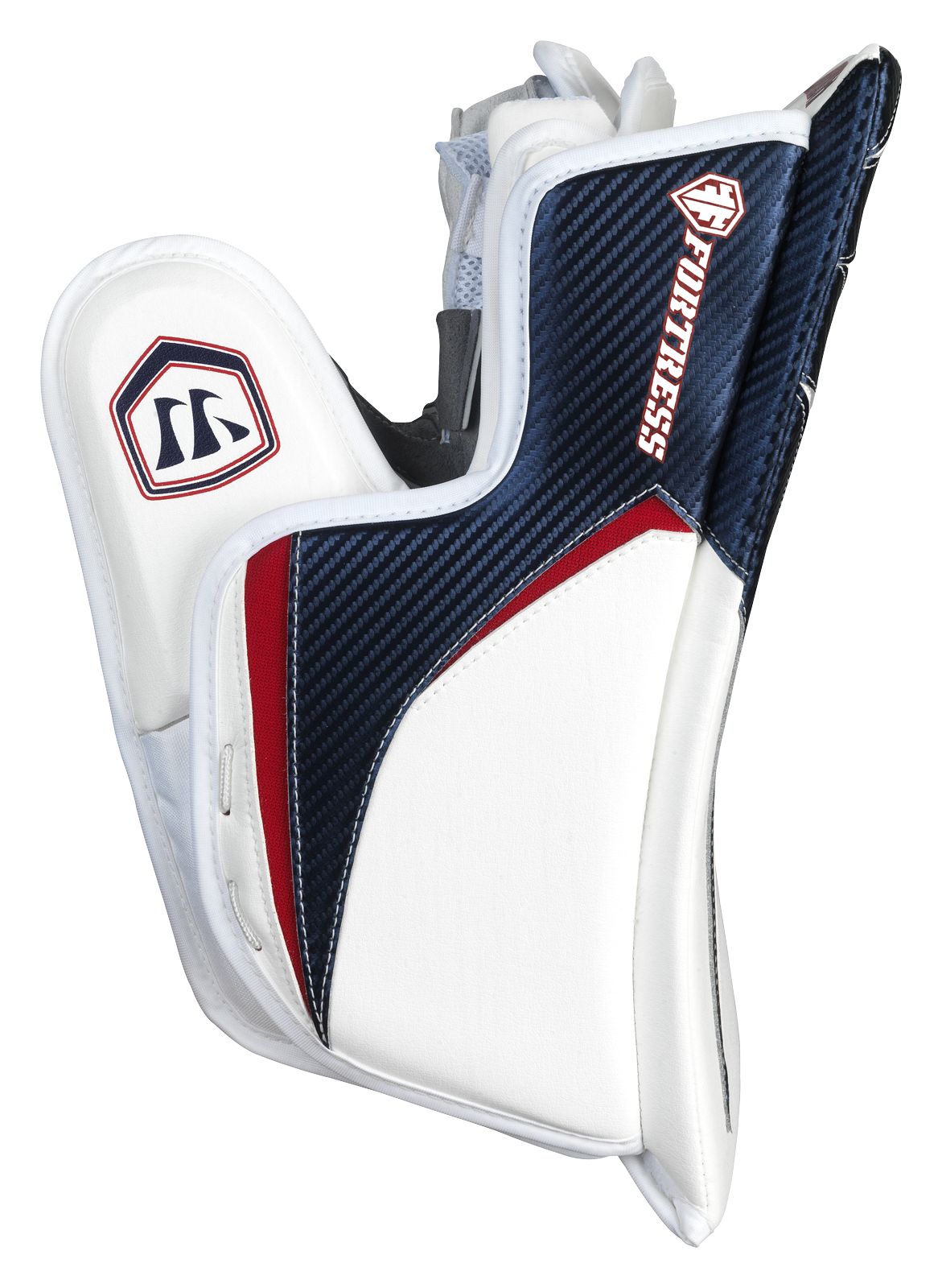 Fortress Blocker, White with Navy &amp; Red