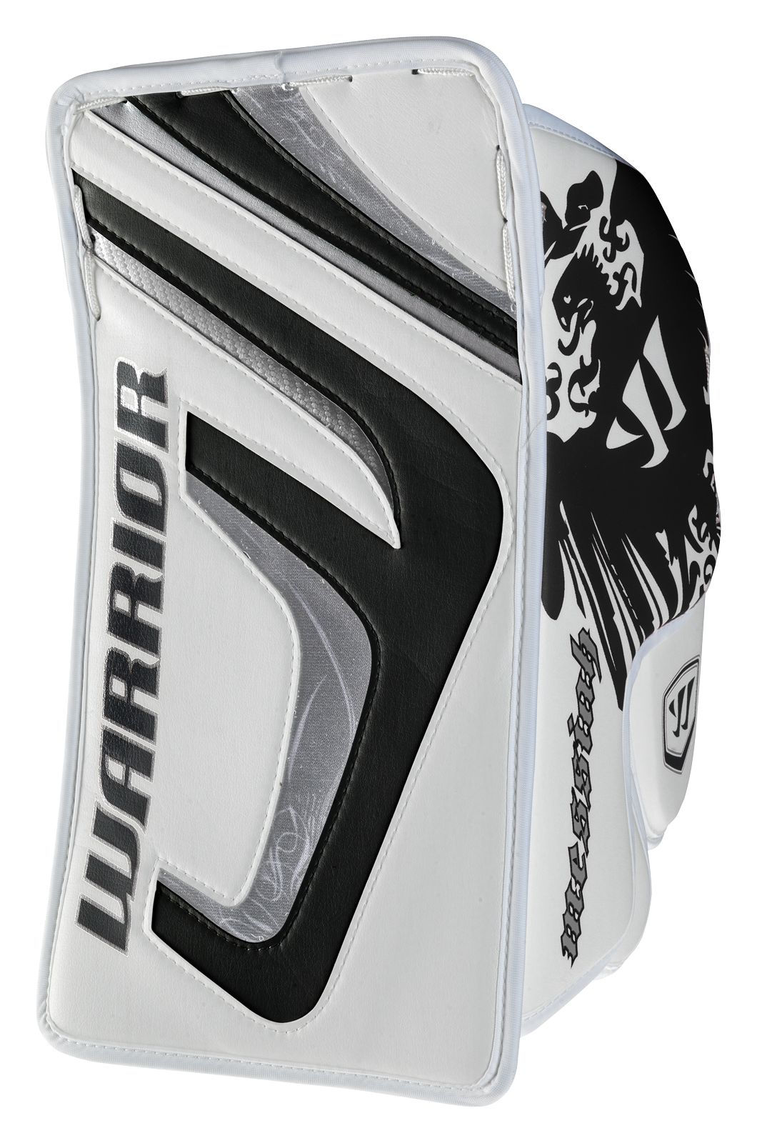 Messiah Blocker, White with Black & Silver