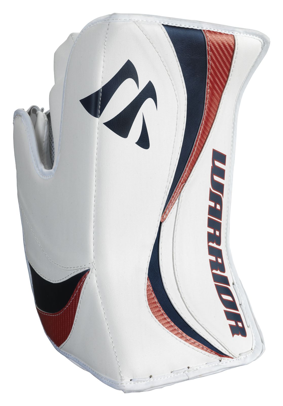 Swagger Blocker, White with Navy & Red