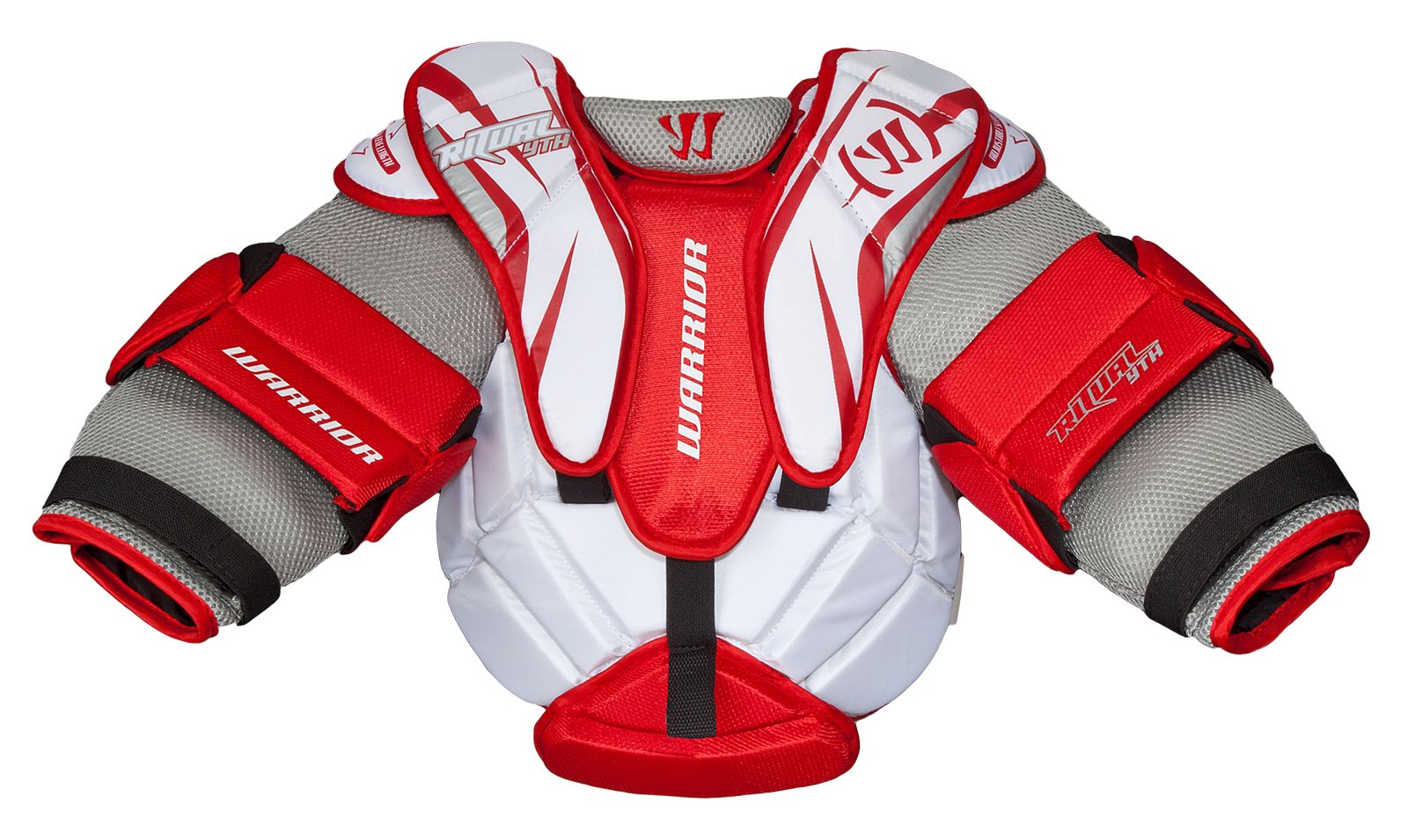Ritual Youth Chest Protector, White with Grey &amp; Red