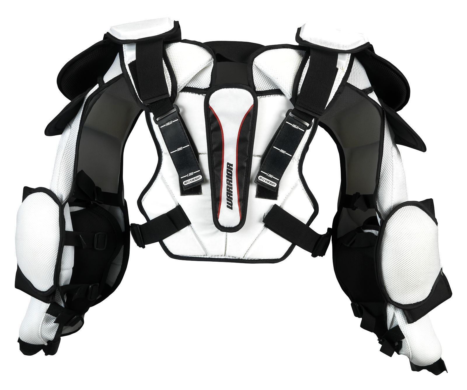 Swagger Chest Protector, White with Black &amp; Red