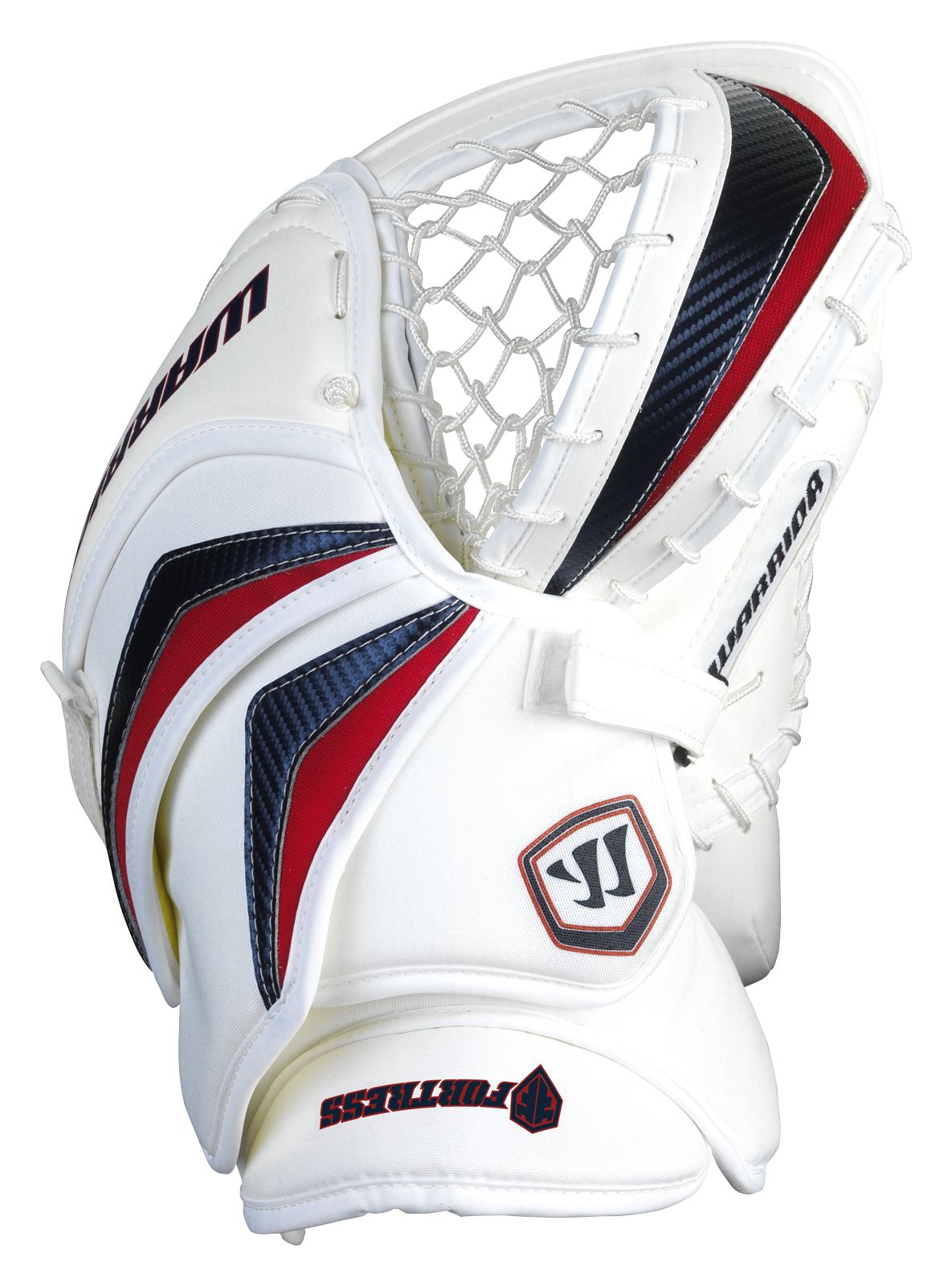 Fortress Trapper, White with Navy &amp; Red