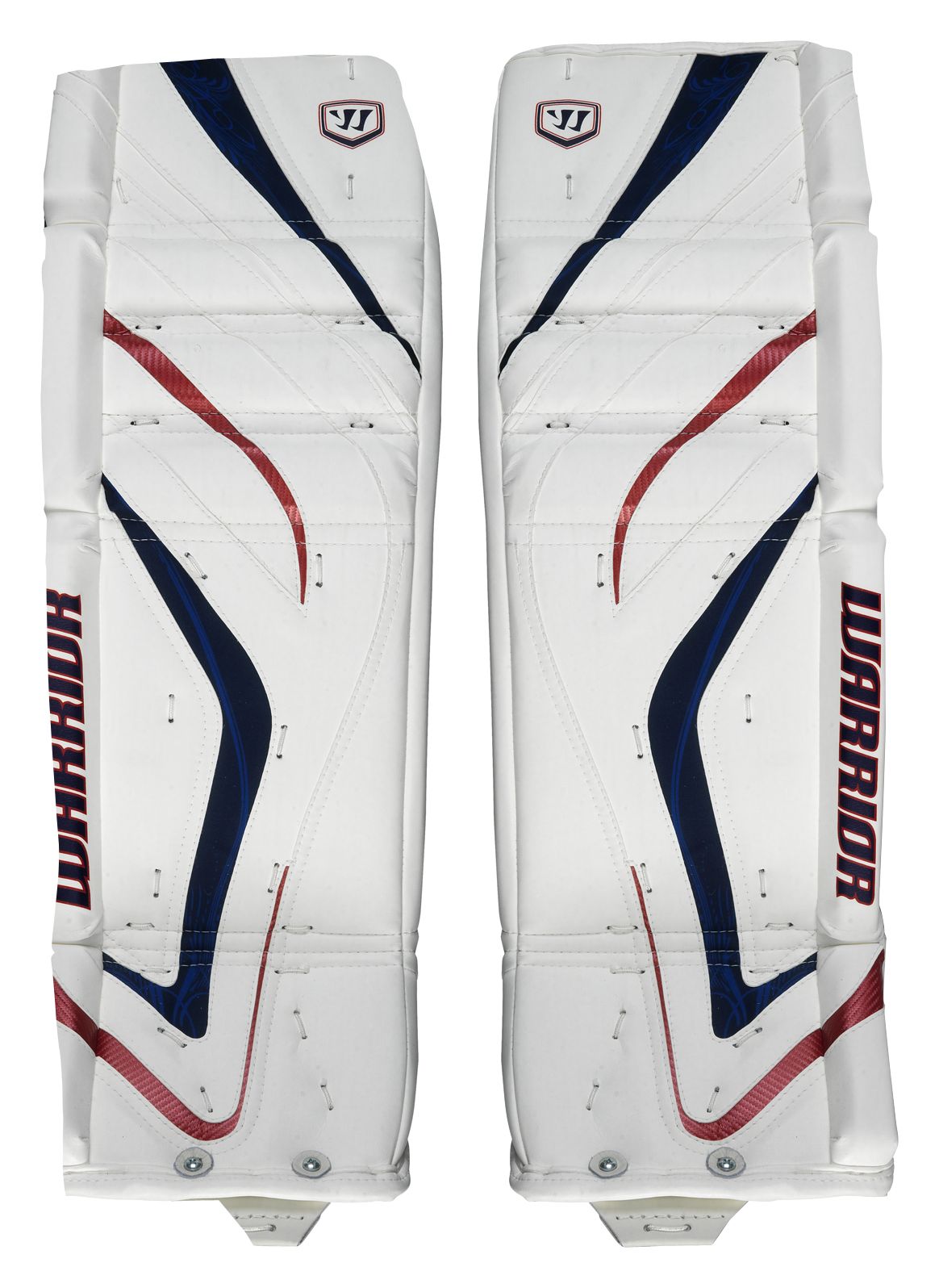 Messiah Leg Pads, NYR White with Navy &amp; Red