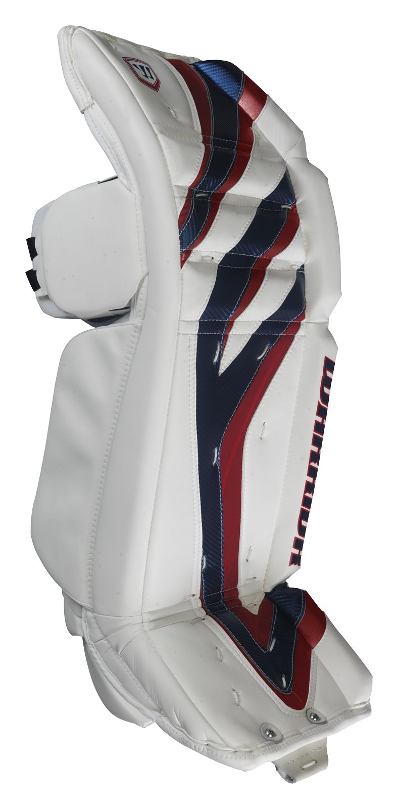 Messiah Leg Pads, White with Navy &amp; Red