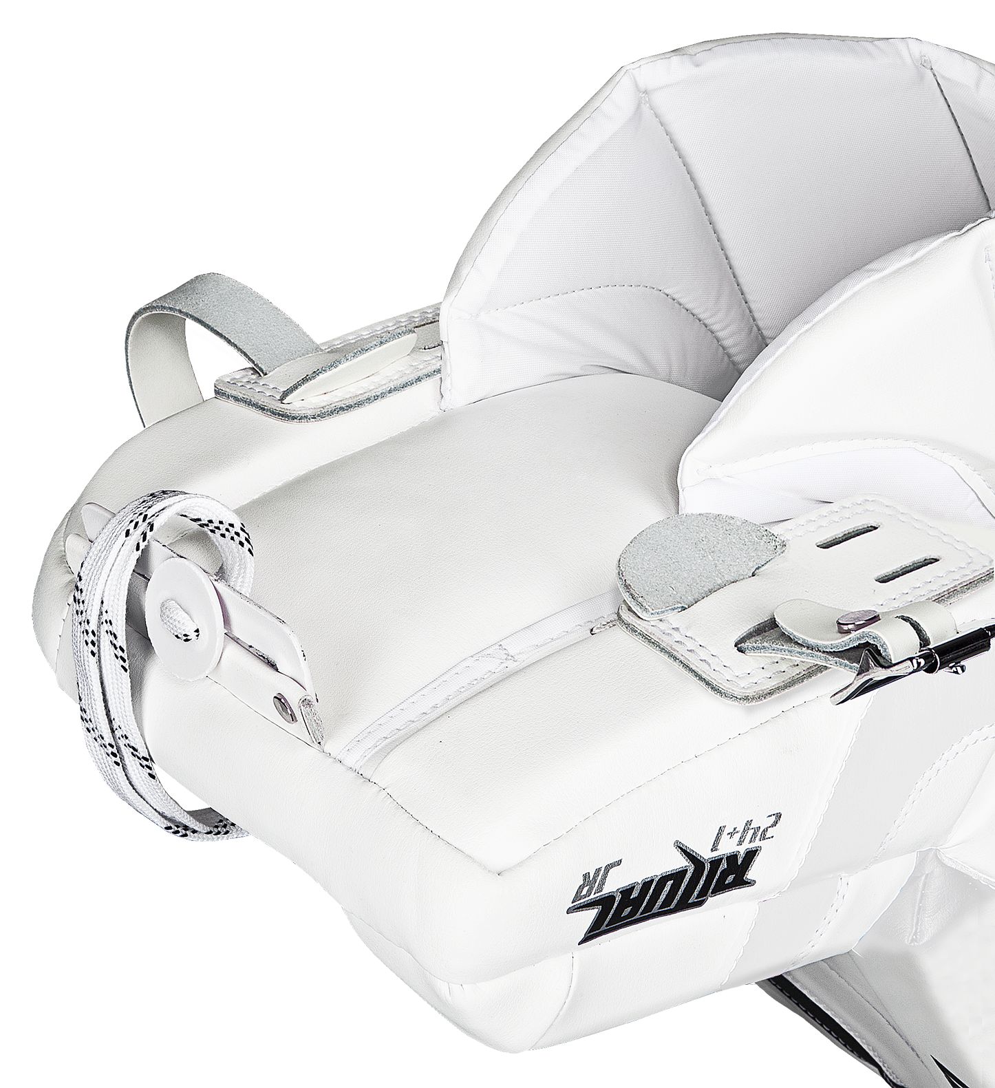 Ritual Jr Leg Pad, White with Black &amp; Red