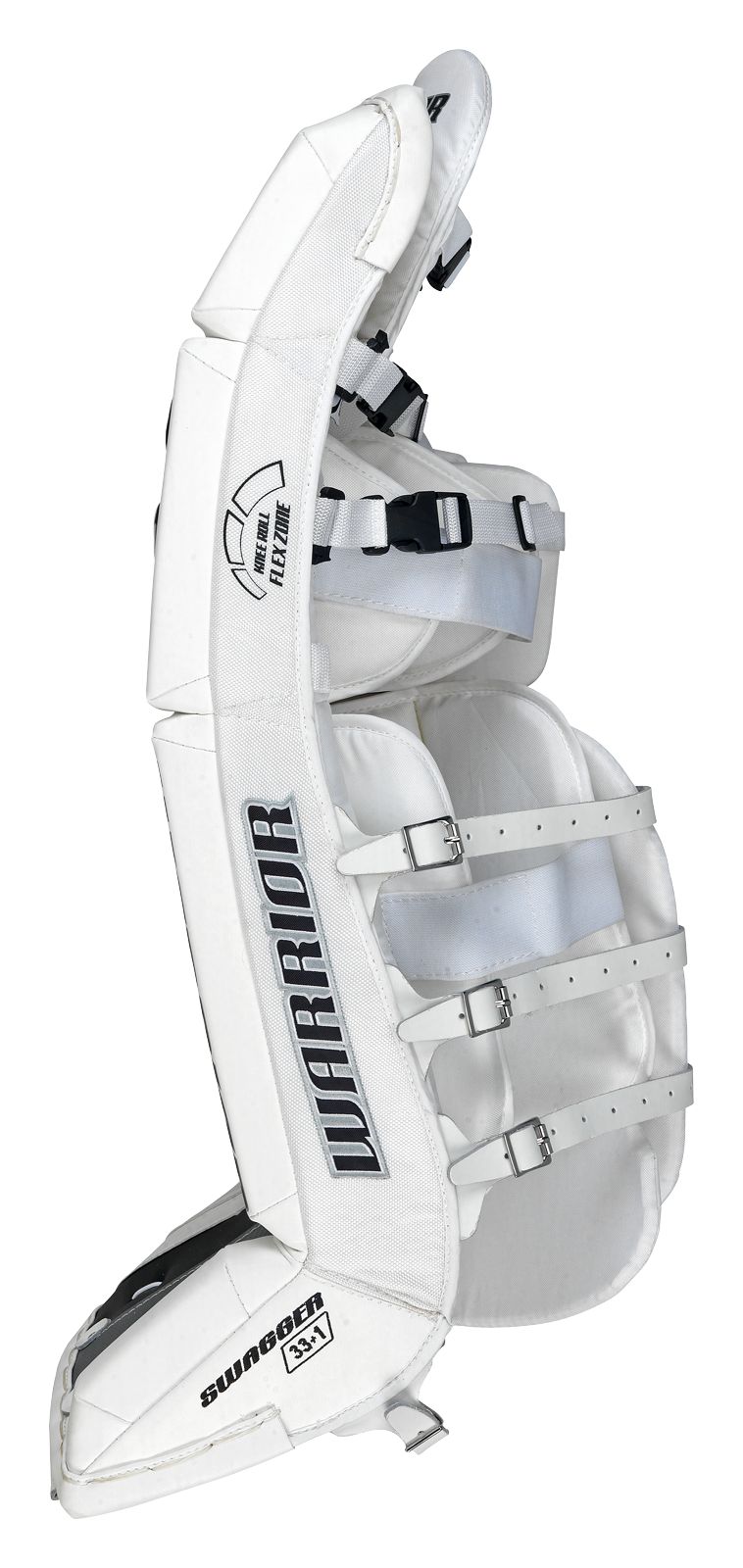 Swagger Leg Pads, White with Black &amp; Silver