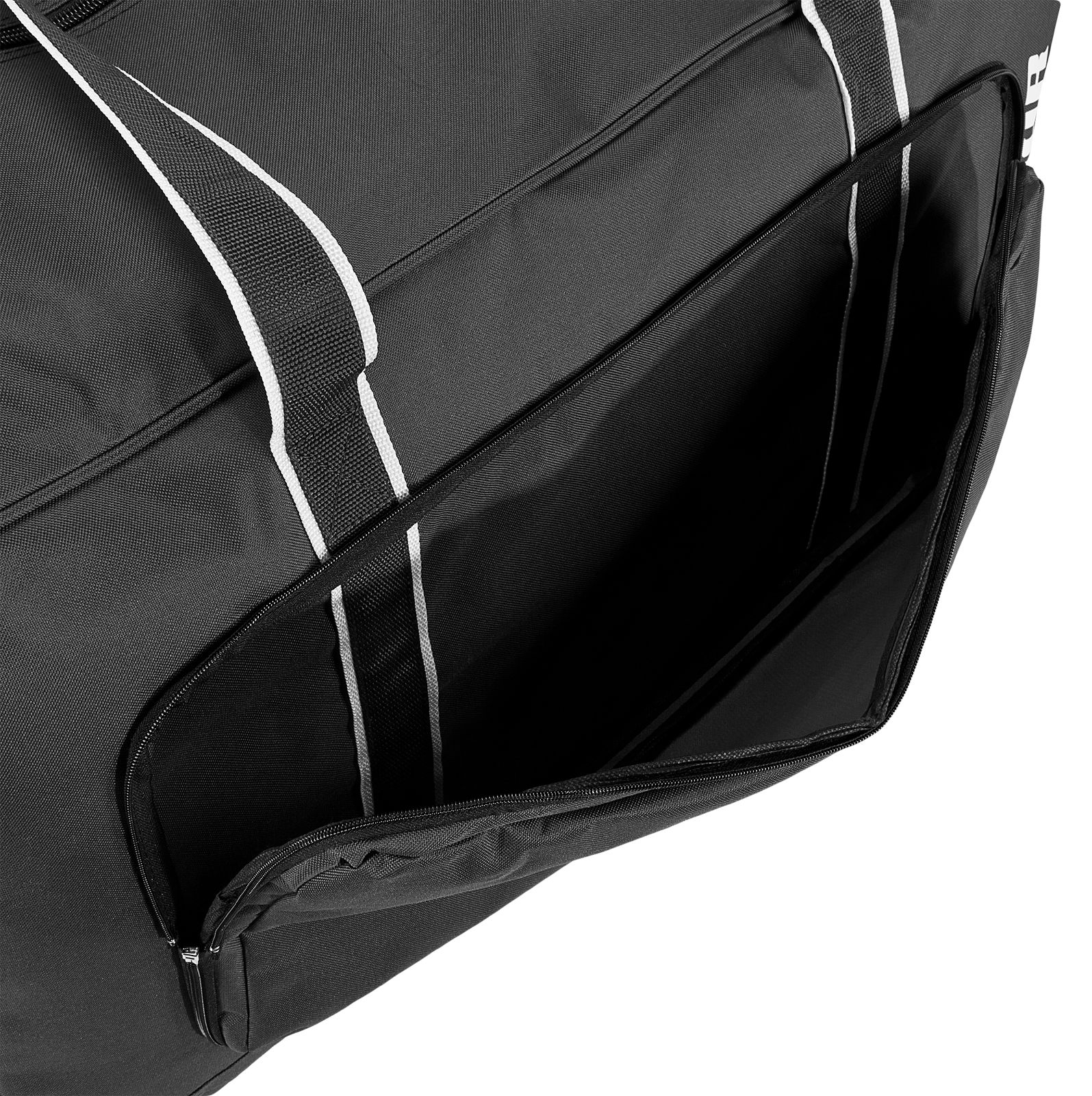 Team Duffel Bag Medium, Black with White
