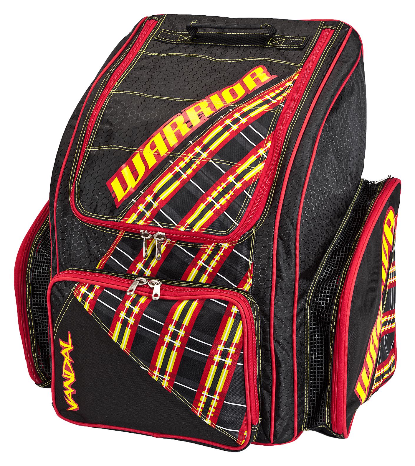 Vandal Carry Backpack, Black with Yellow & Red