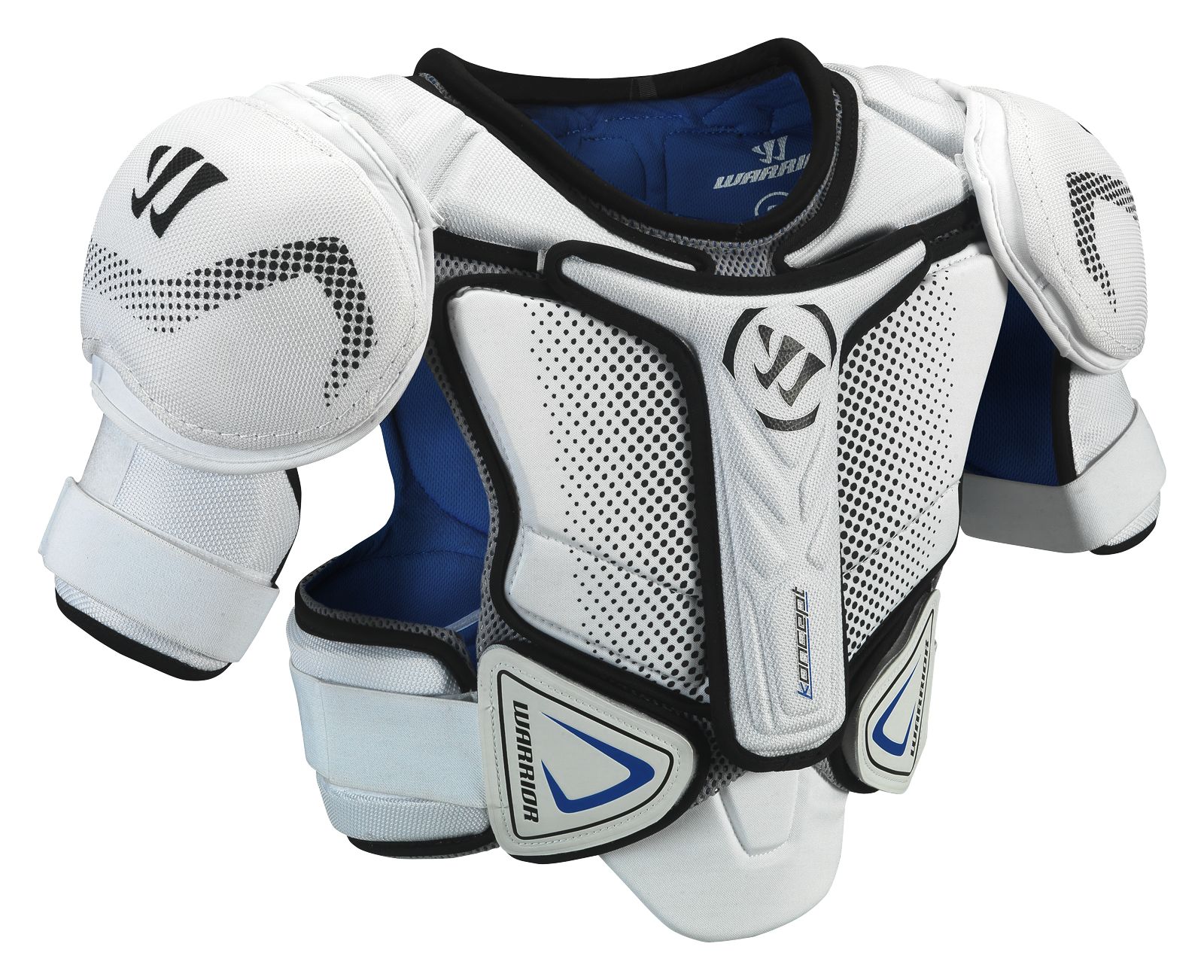 Koncept Shoulder Pad, White with Black &amp; Blue