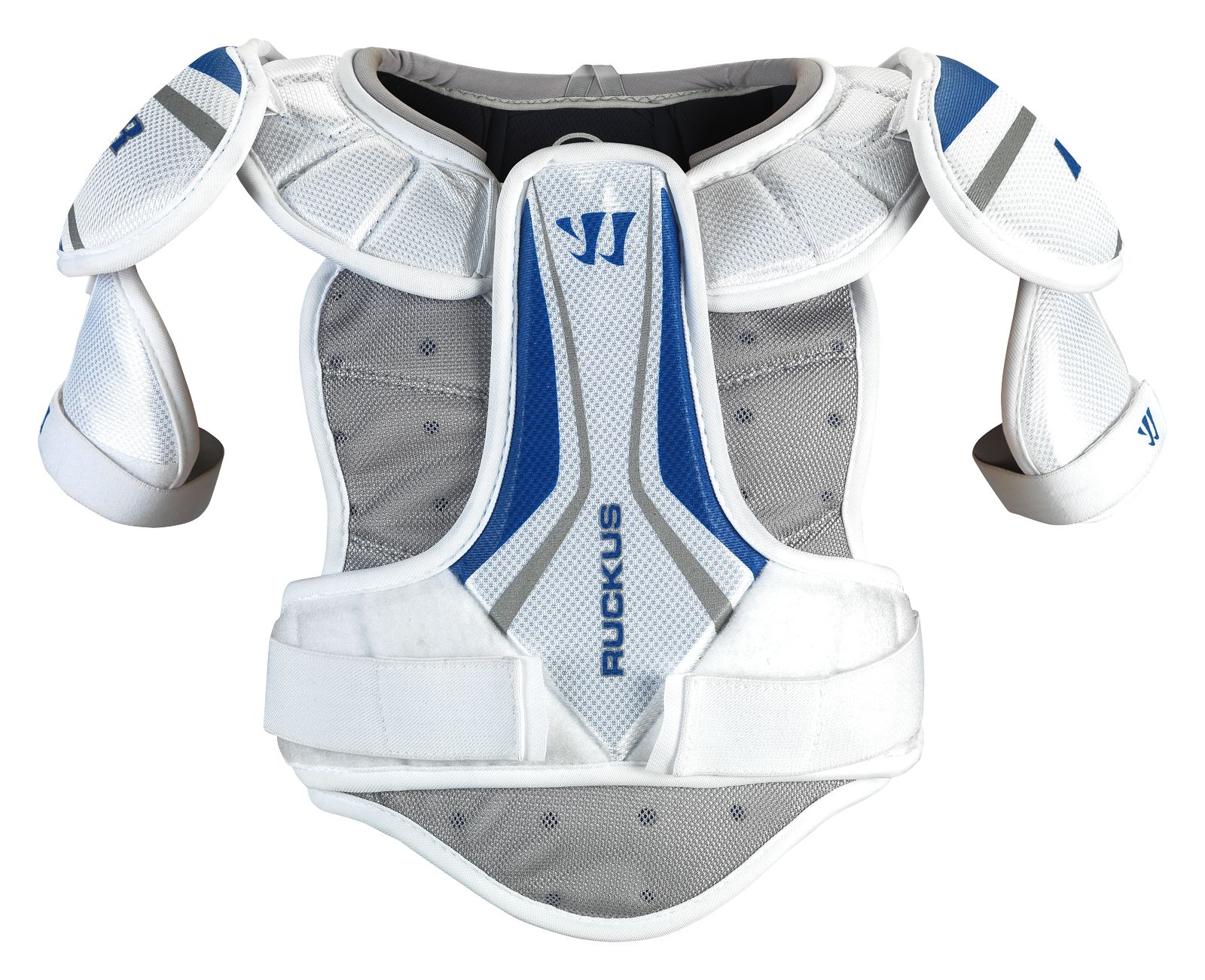 Ruckus Shoulder Pad, White with Blue &amp; Grey