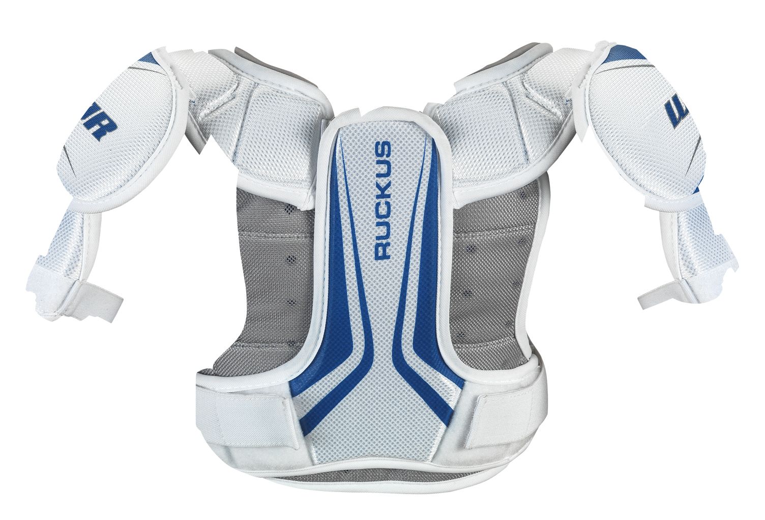 Ruckus Shoulder Pad, White with Blue &amp; Grey