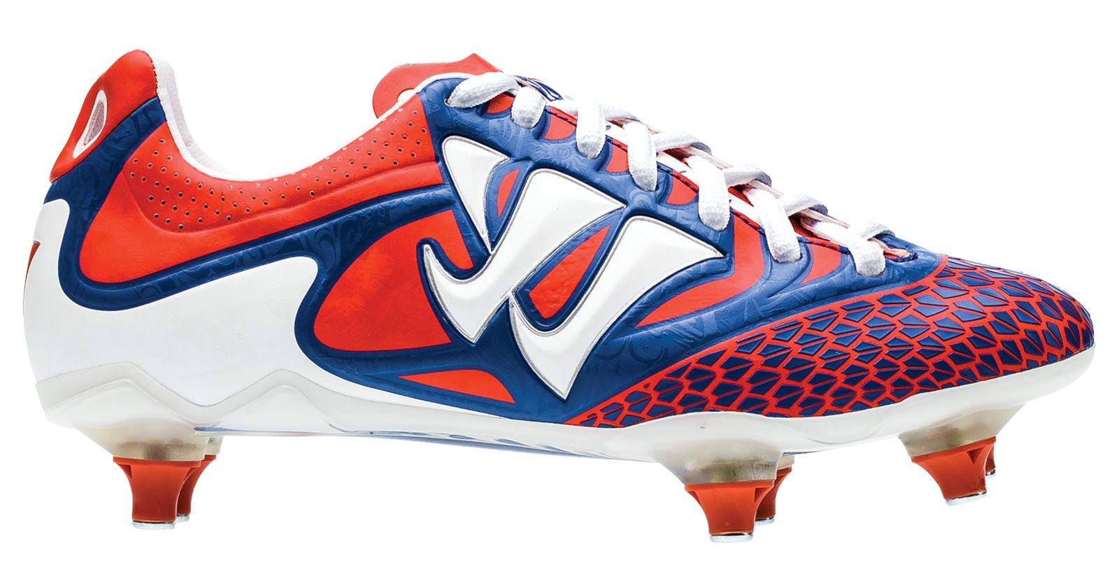 Skreamer Combat SG - Kids, Spicy Orange with Baja Blue &amp; White