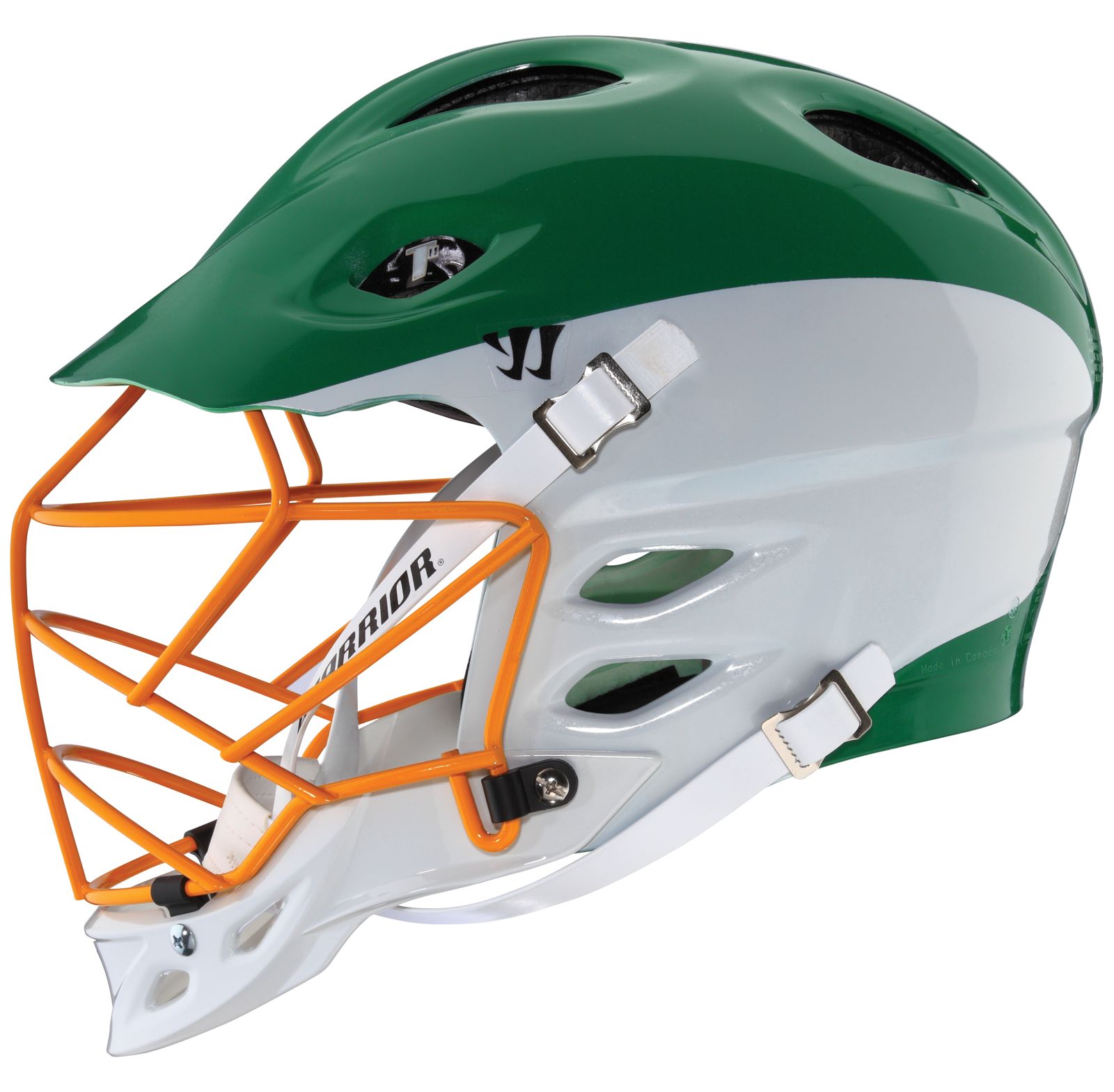 TII Custom Painted Helmet, Green with White & Orange