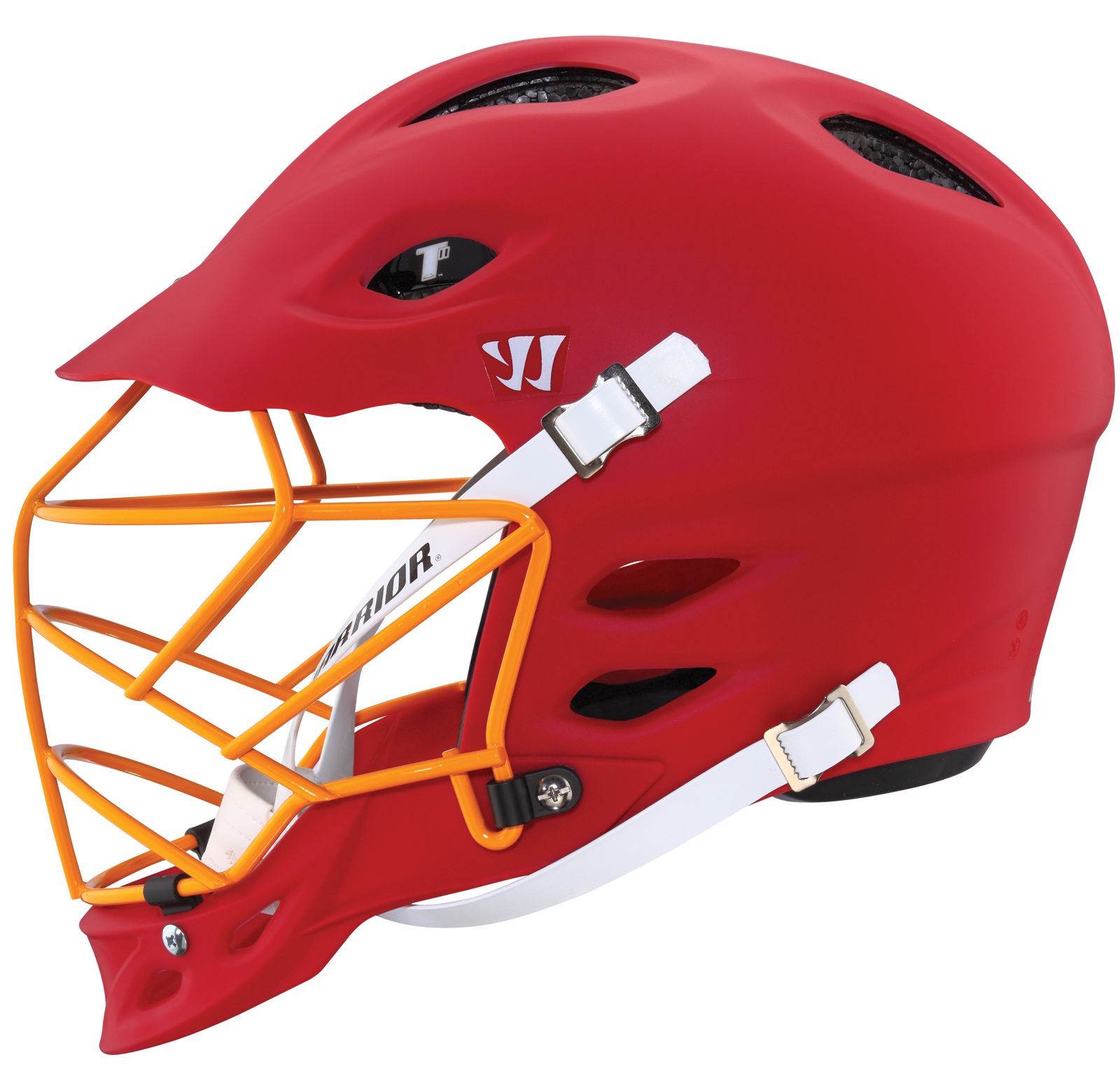 TII Custom Painted Helmet, Red with Orange
