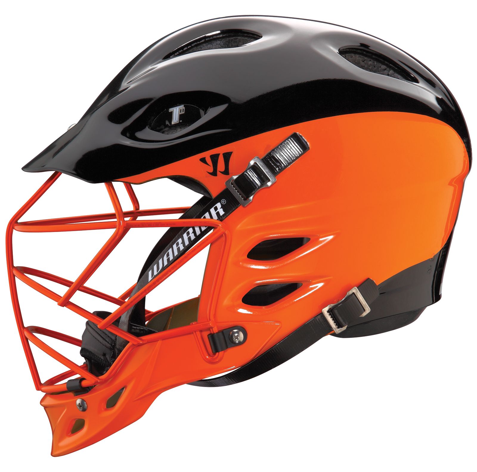 TII Custom Painted Helmet, Black with Orange