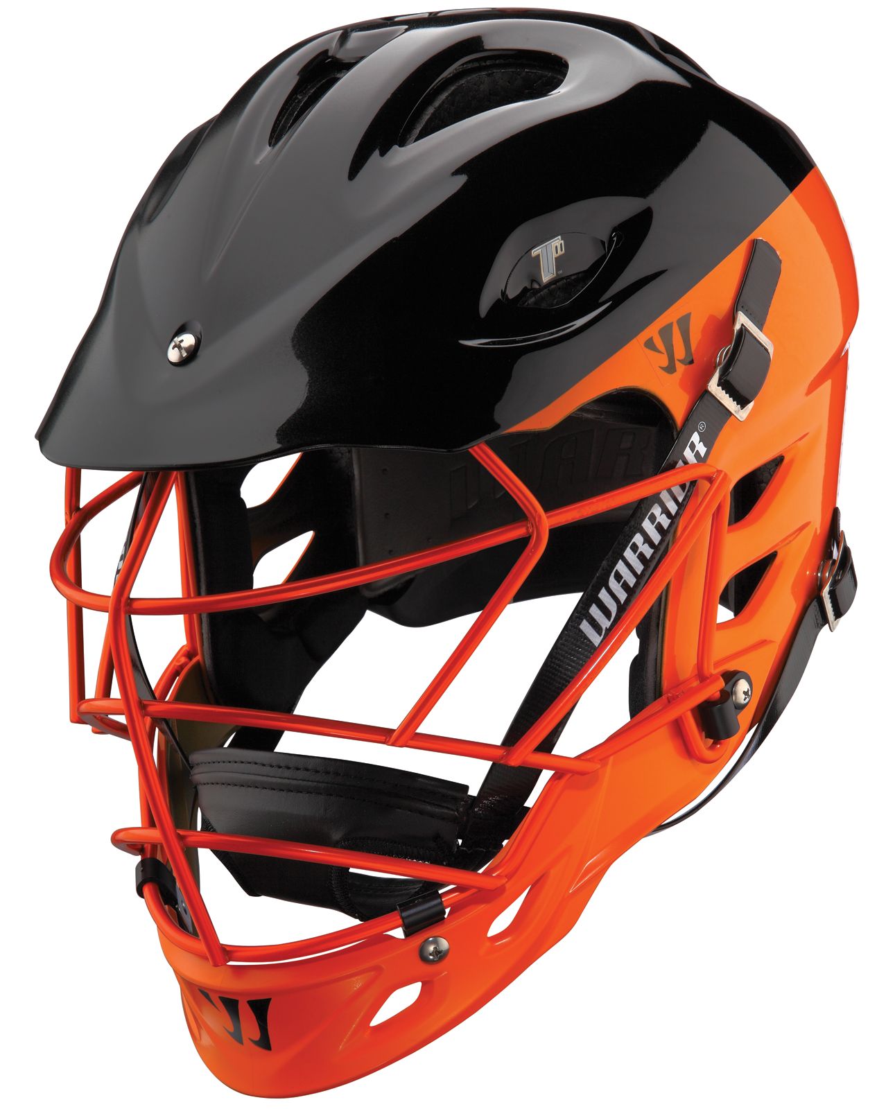 TII Custom Painted Helmet, Black with Orange