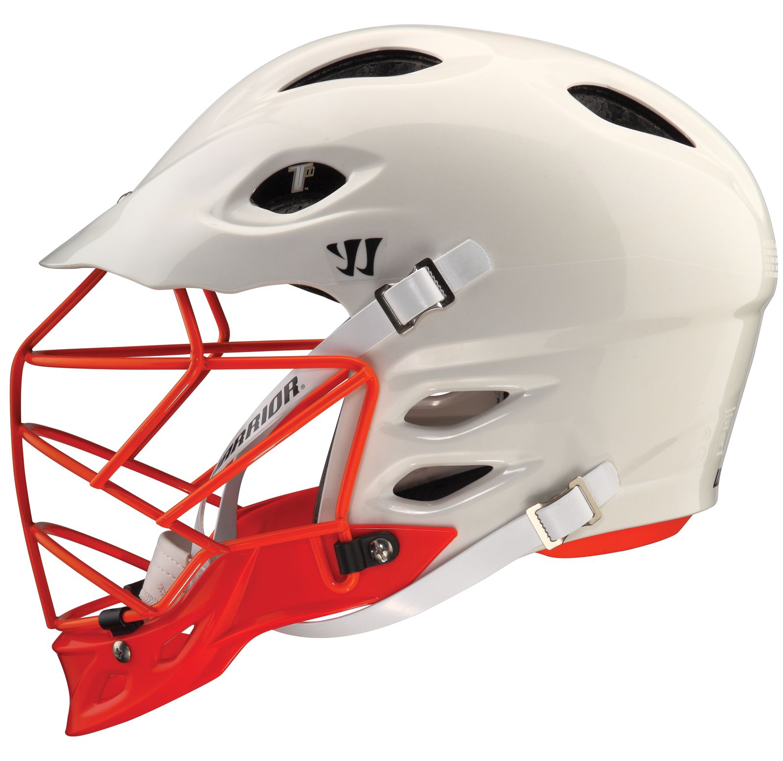 TII Custom Painted Helmet, White with Red