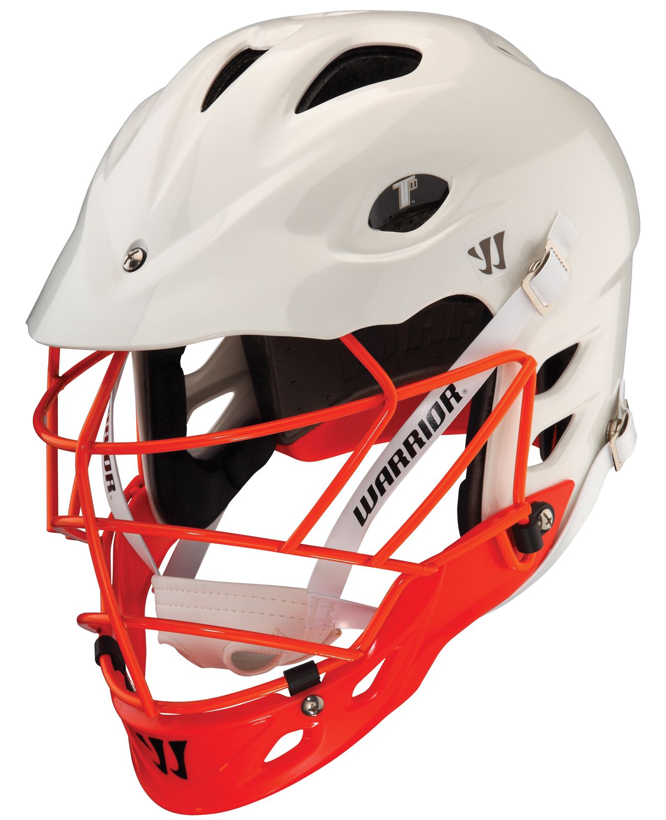 TII Custom Painted Helmet, White with Red