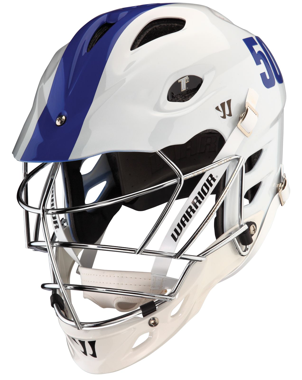 TII Custom Painted Helmet, White with Blue