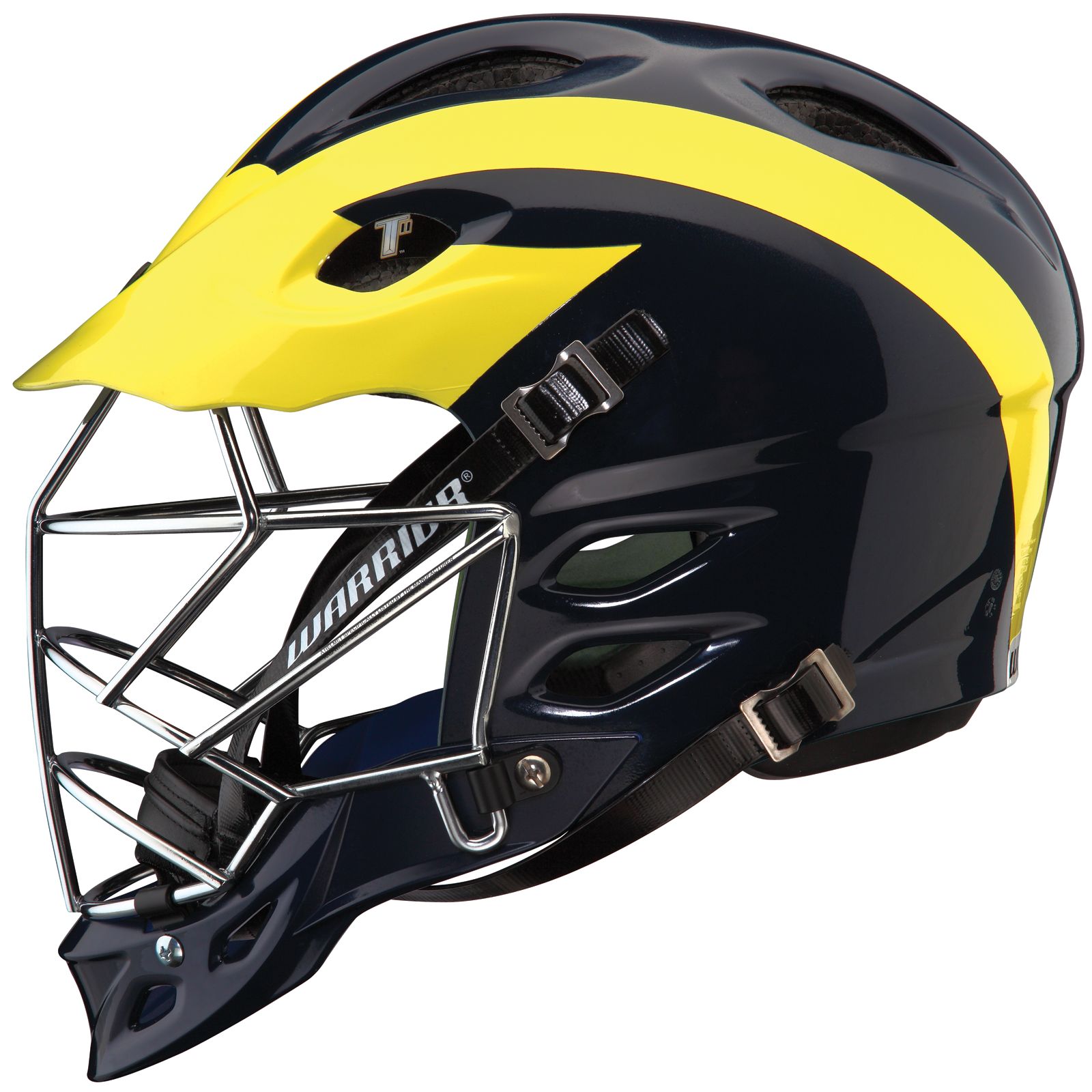 TII Custom Painted Helmet, Blue with Yellow