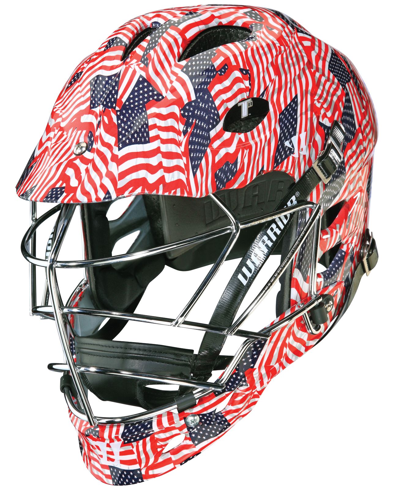 TII Custom Hydrographic Helmet, Red with White &amp; Blue