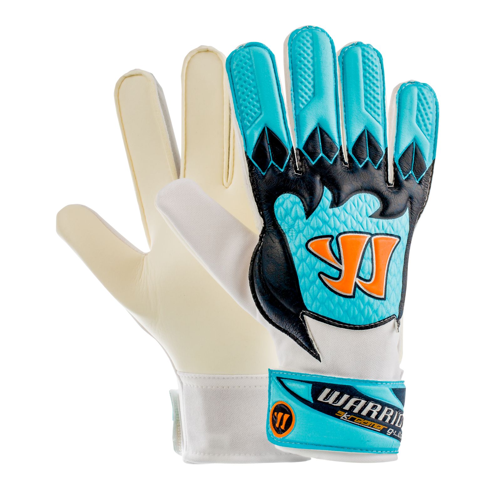 Skreamer G-Lite Junior Goalkeeper Gloves, White with Blue Radiance &amp; Insignia Blue