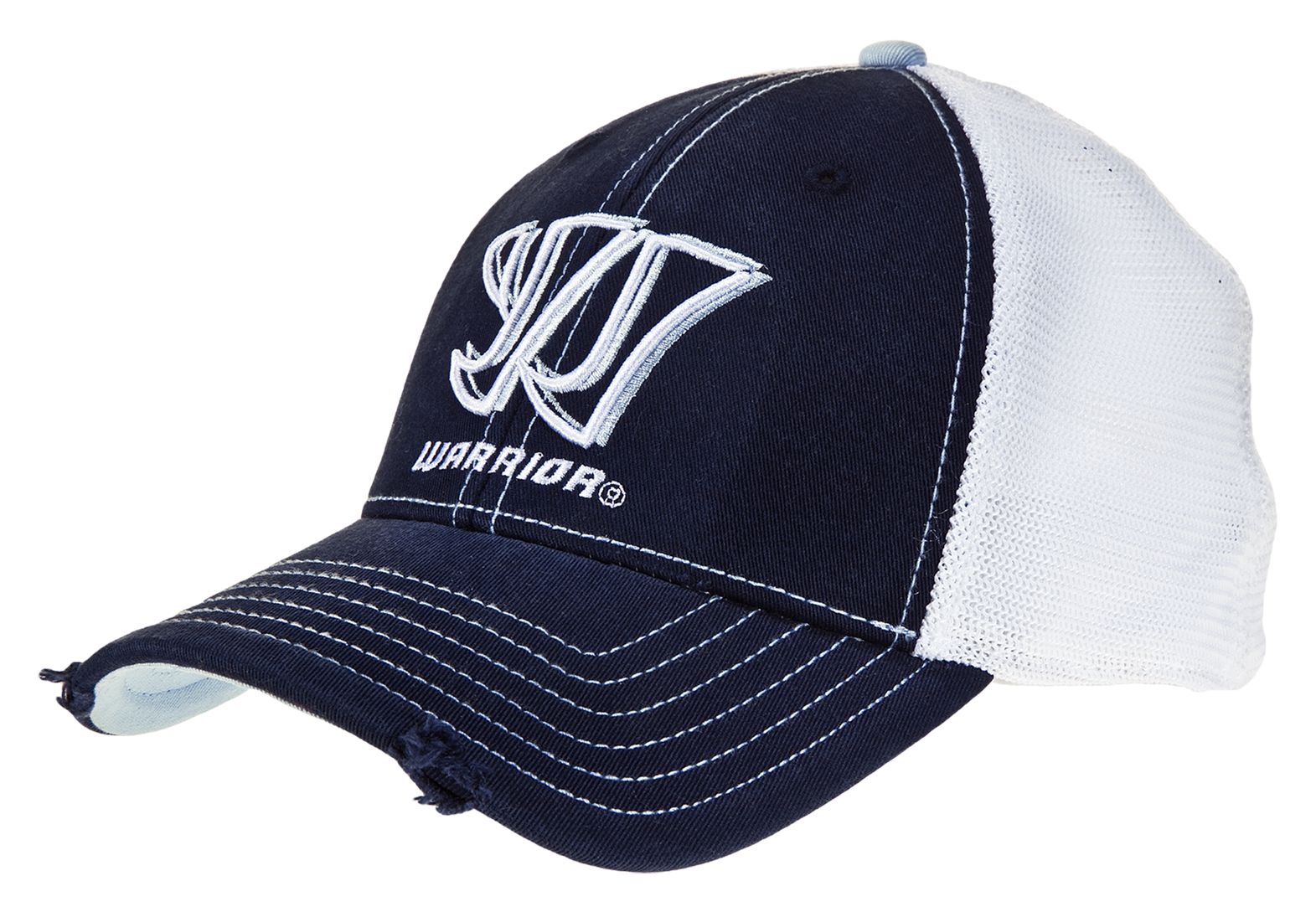 Youth Shadow Logo Trucker Cap, Navy with White