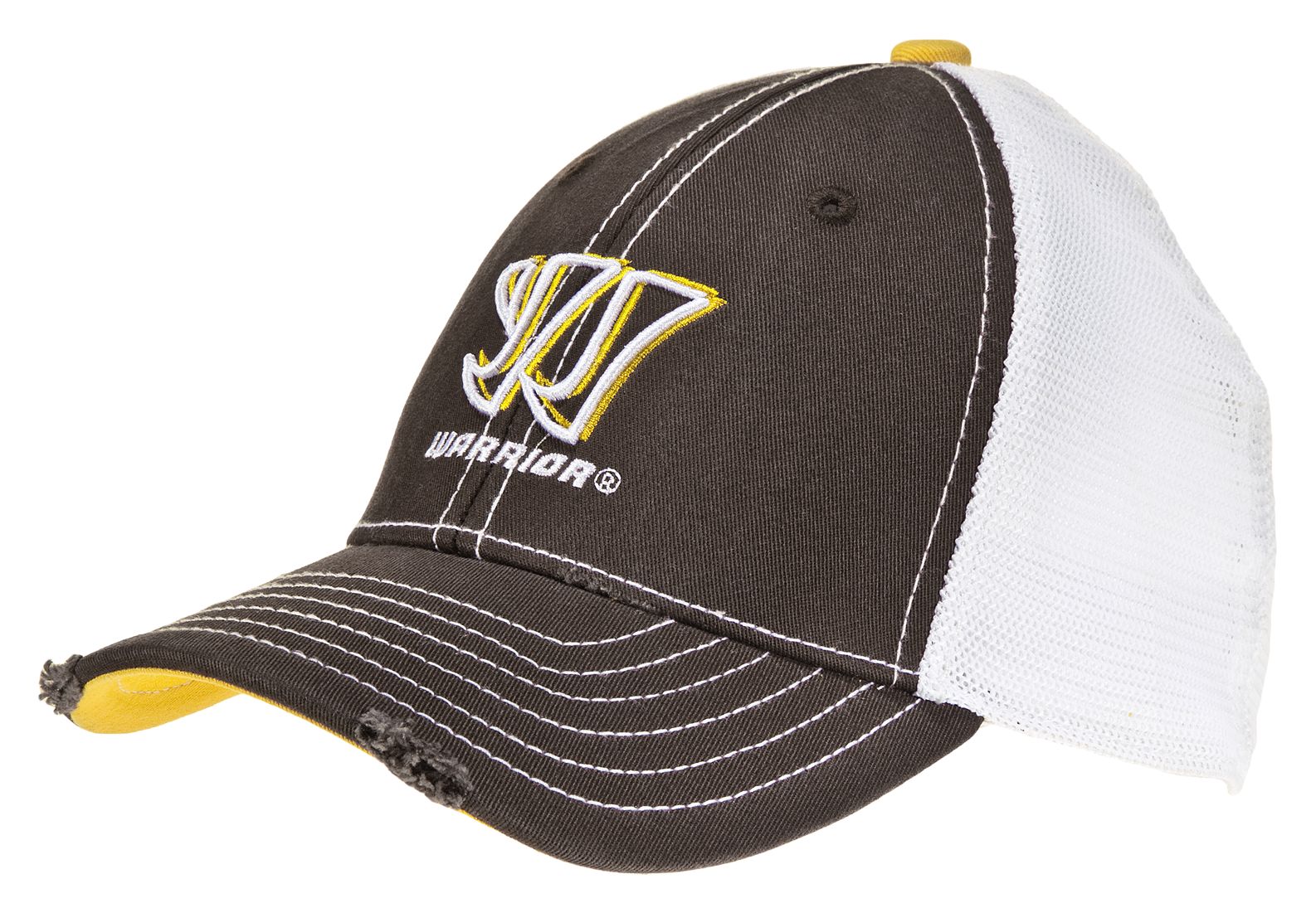 Shadow Logo Trucker Cap, Brown with White &amp; Yellow