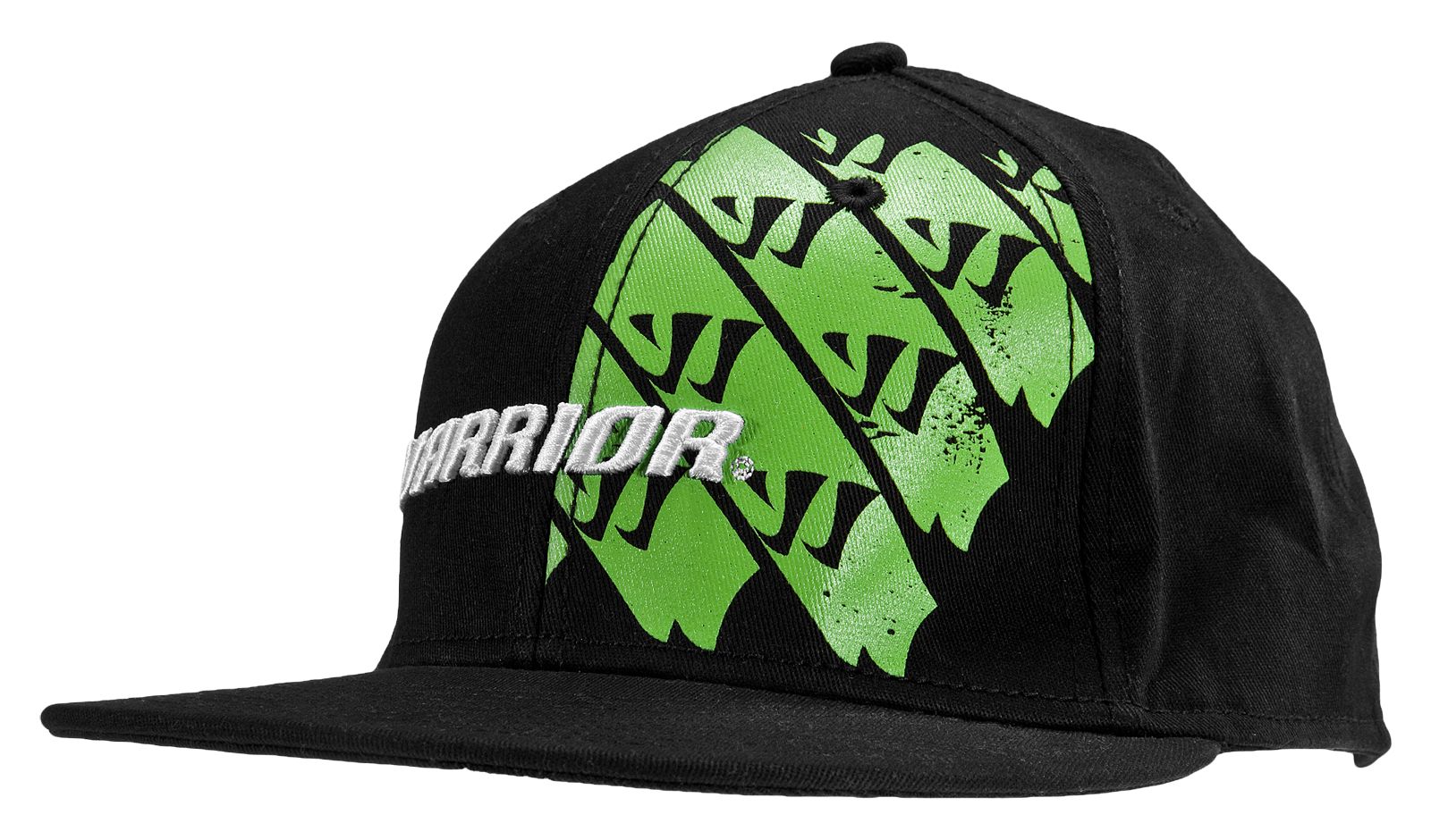 Explosive Flat Brim Flex Cap, Black with Green