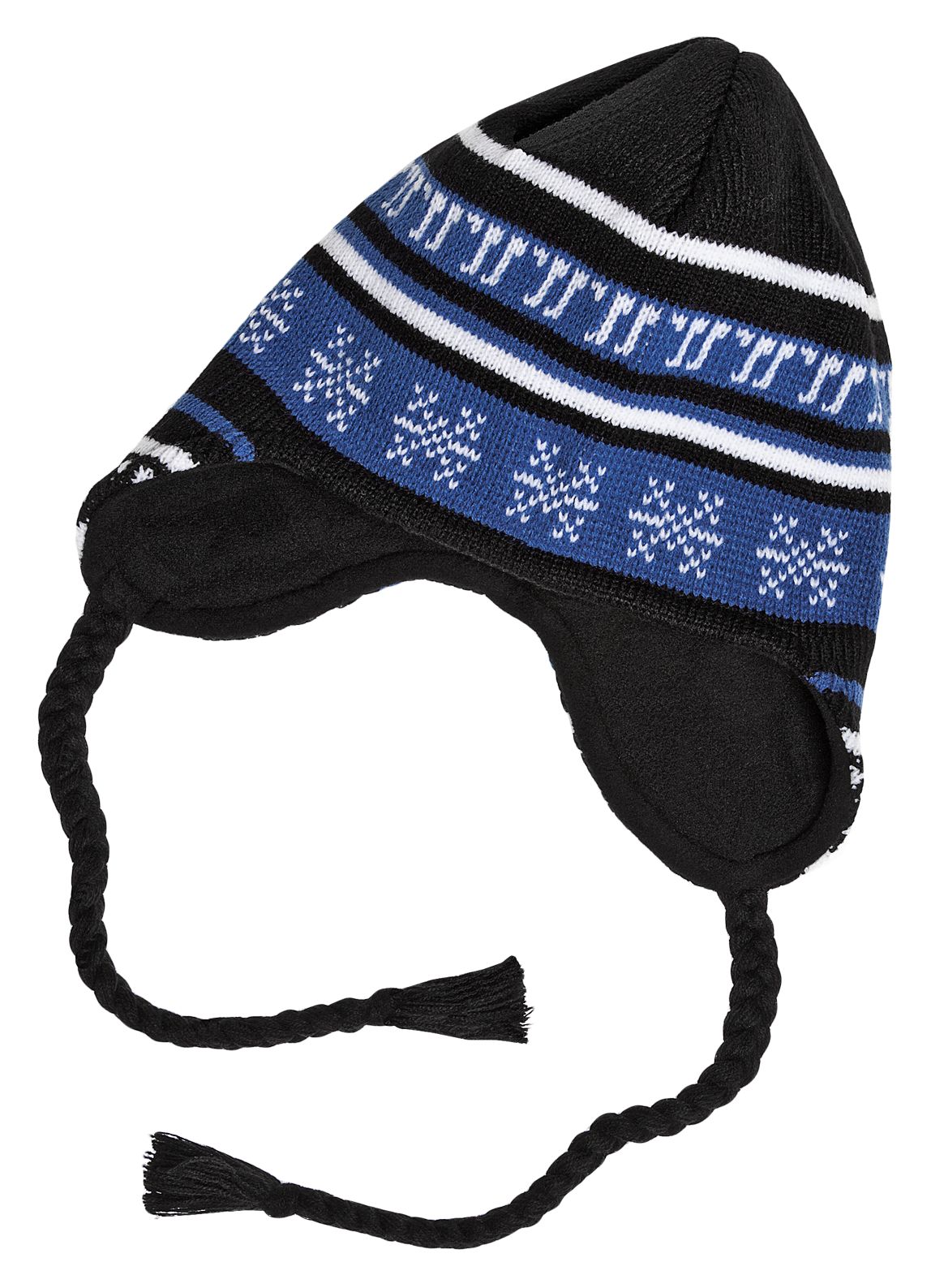 Lodge Beanie, Navy with Blue & White