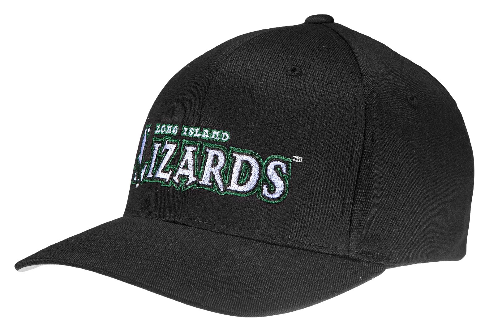 Long Island Lizards Hat, Black with White &amp; Green