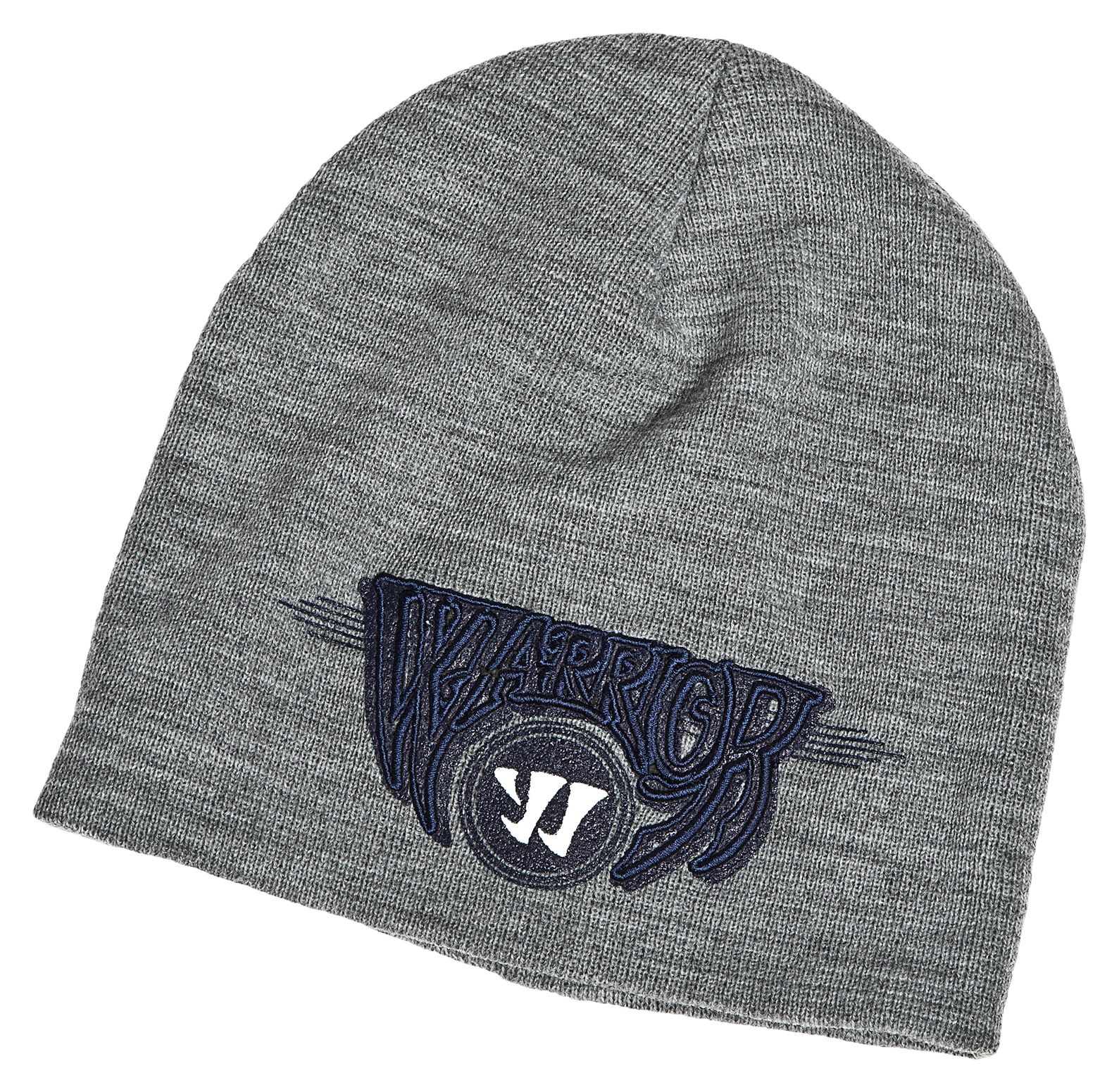 Hesher Beanie, Heather Grey with Blue &amp; White