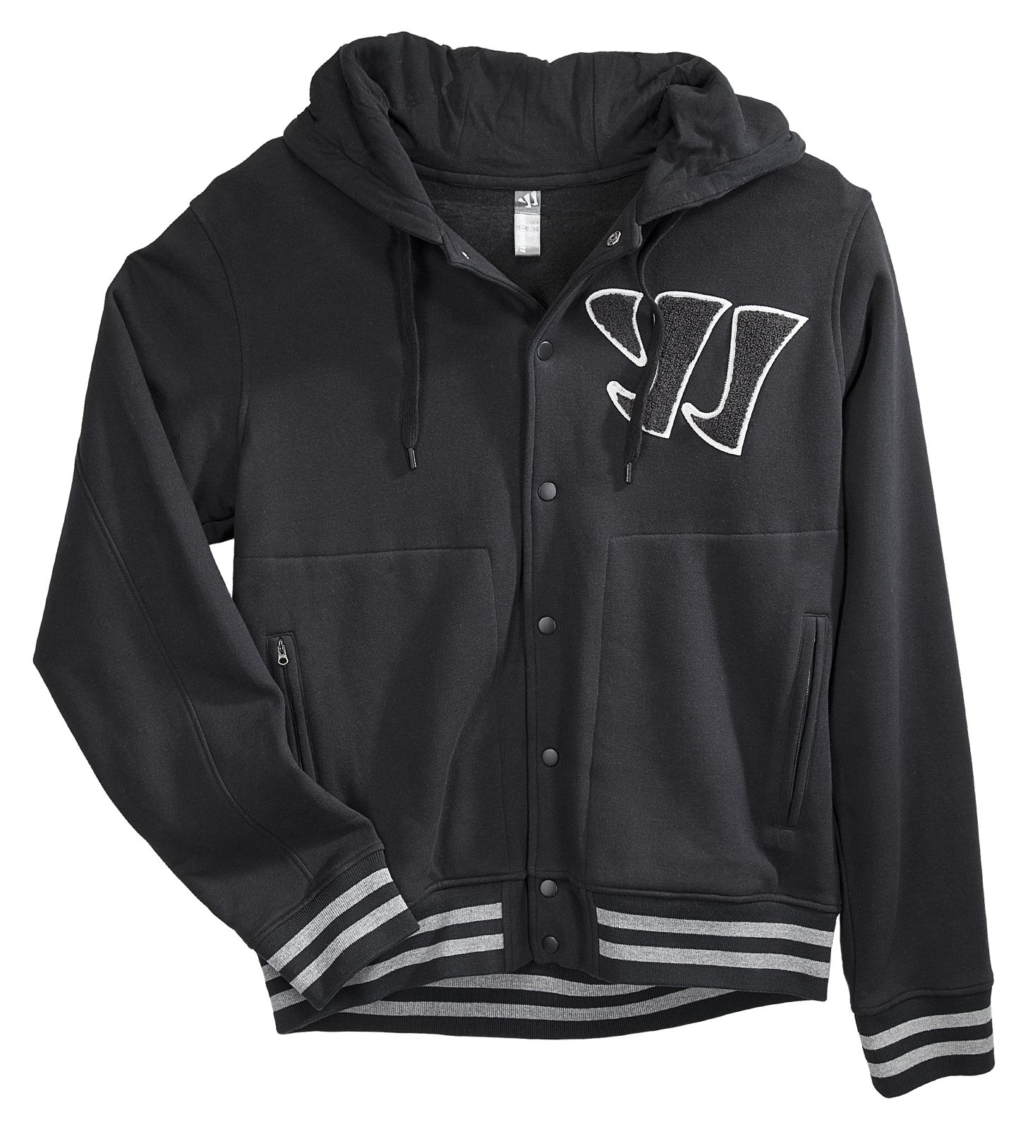Sporto FZ Hoodie, Black with White