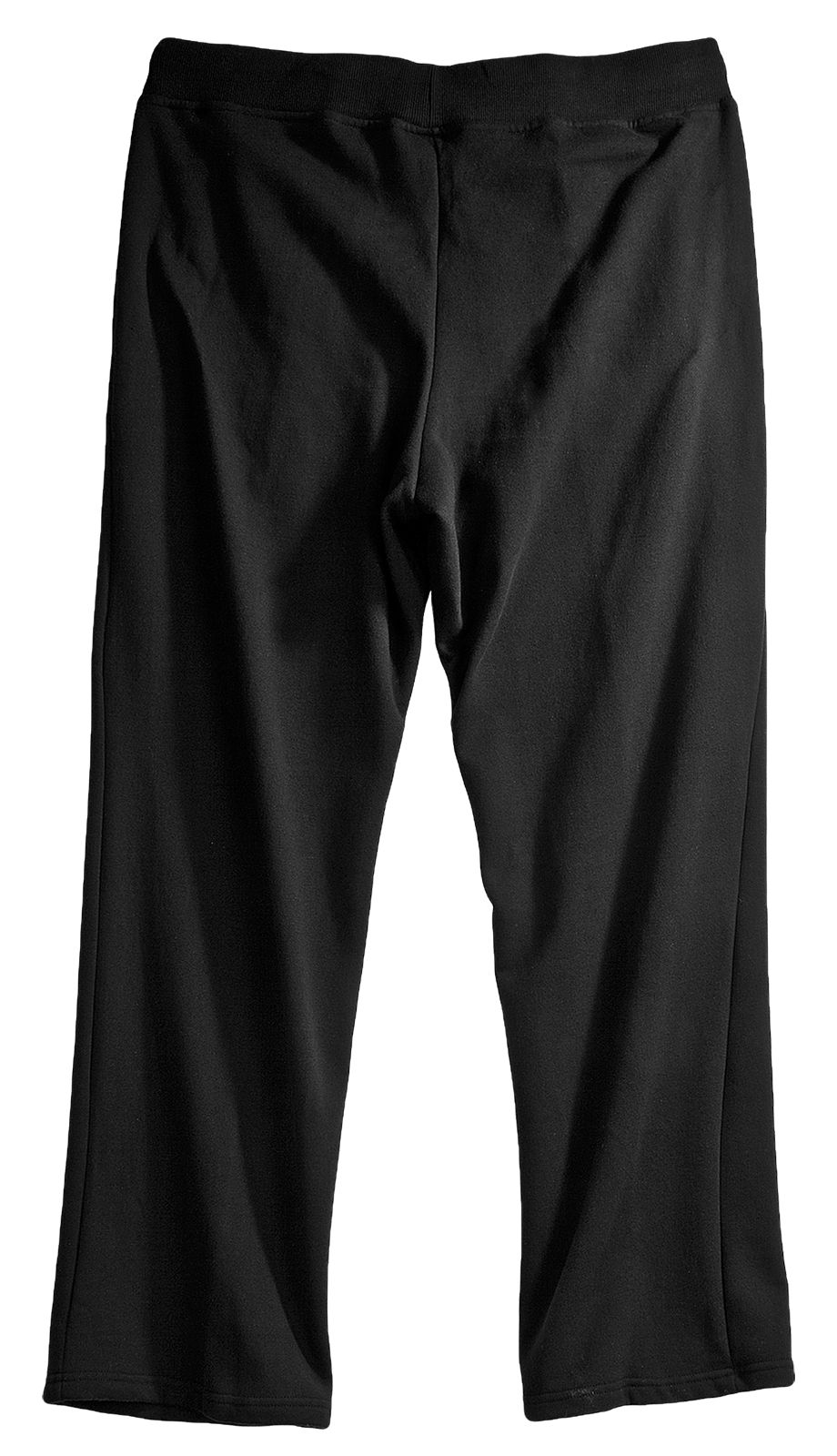 Layered Fleece Pant, Black with White