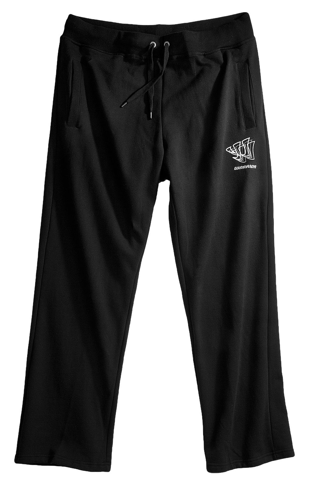 Layered Fleece Pant, Black with White