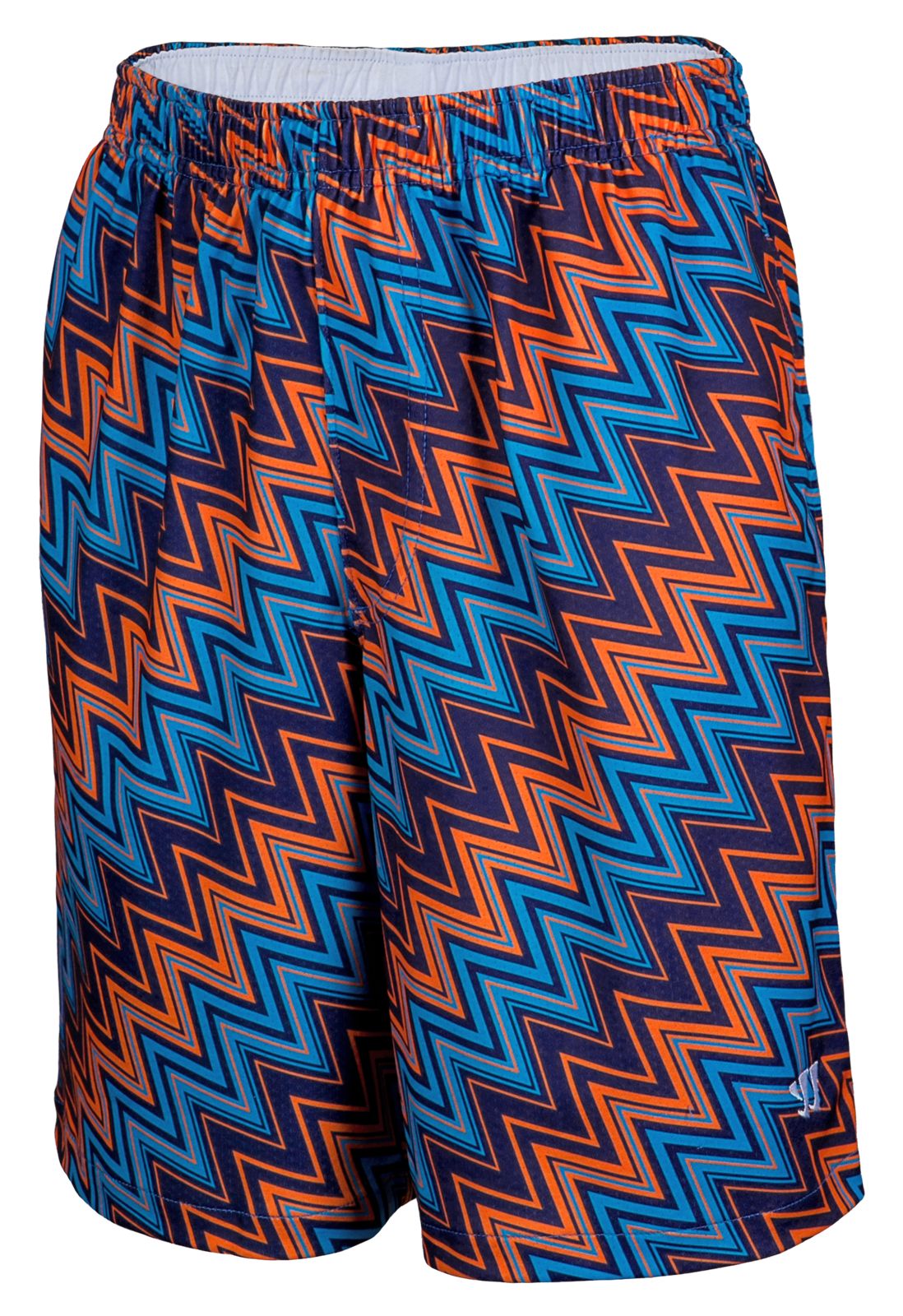 Youth Charlie Brown Short, Blue with Orange
