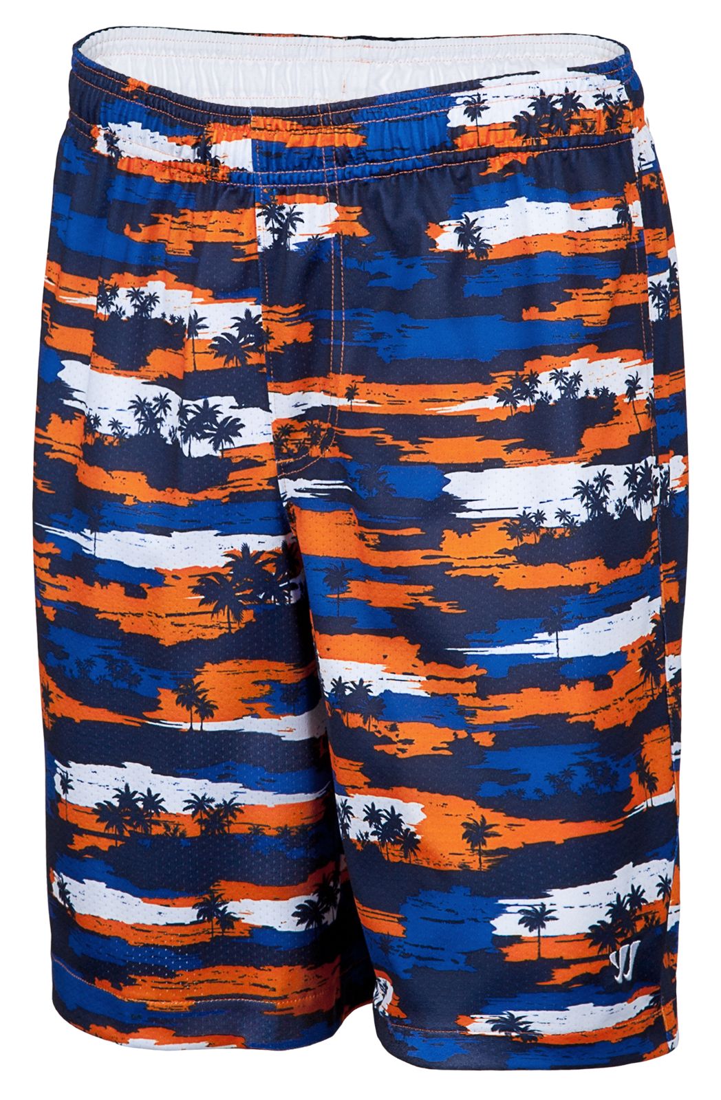 Youth Hawaiian Short, Blue with Orange