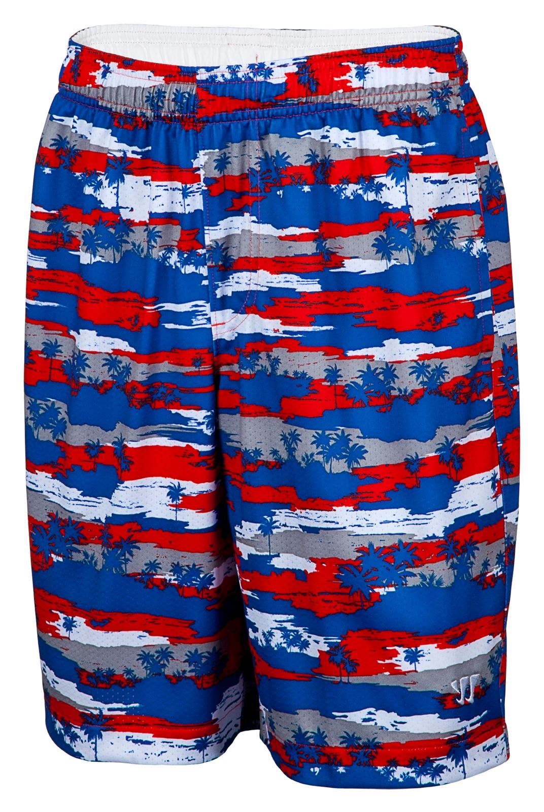 Youth Hawaiian Short, Red with White