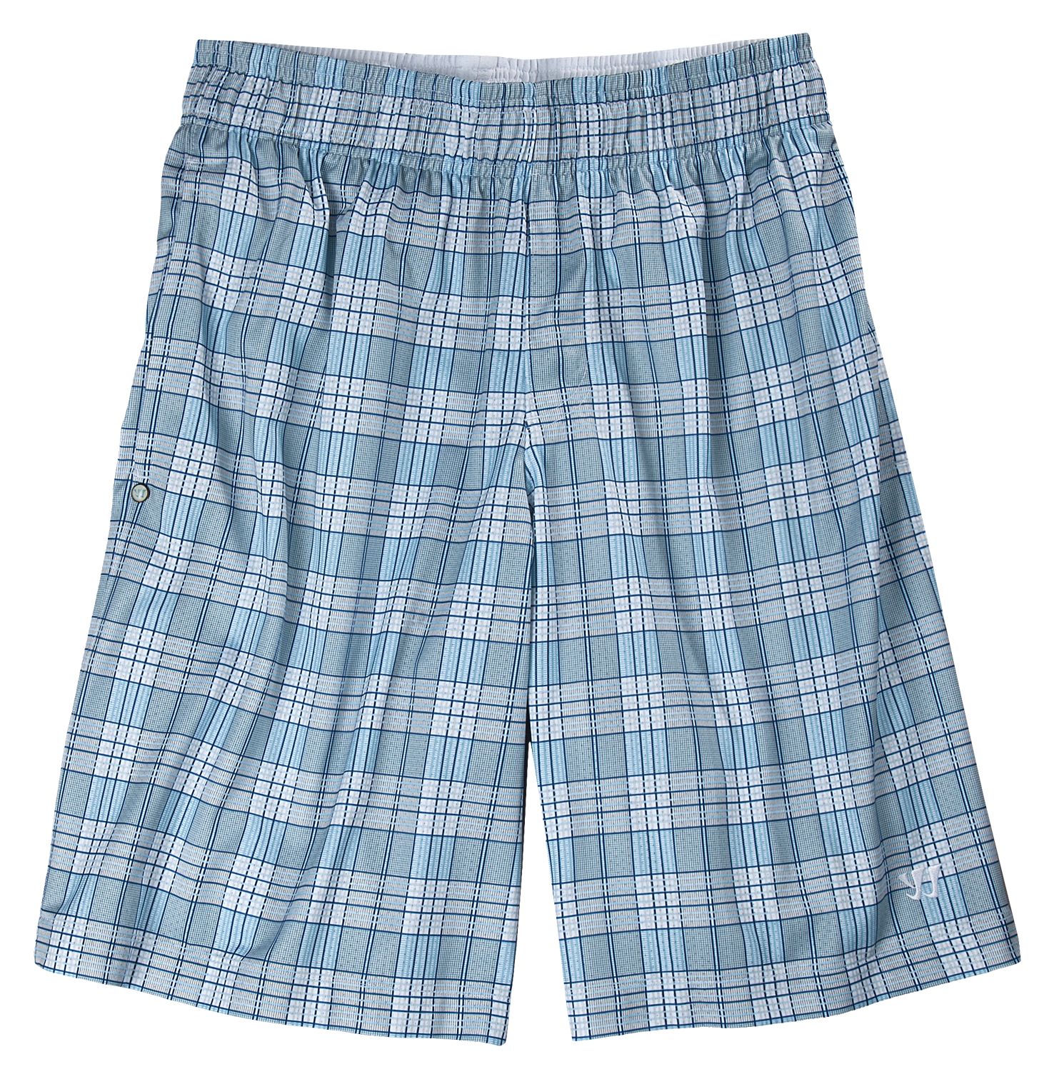 Caddishack Short, Carolina Blue with Black