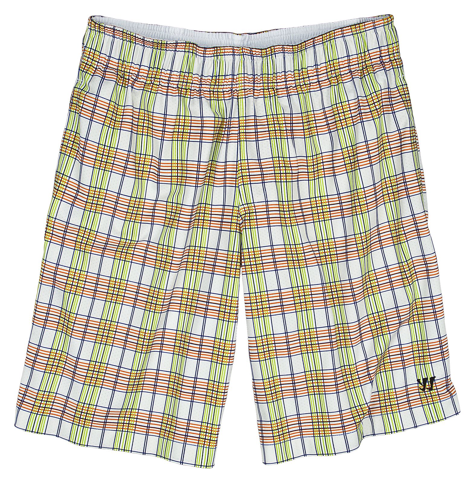 Caddishack Short, White with Orange & Green