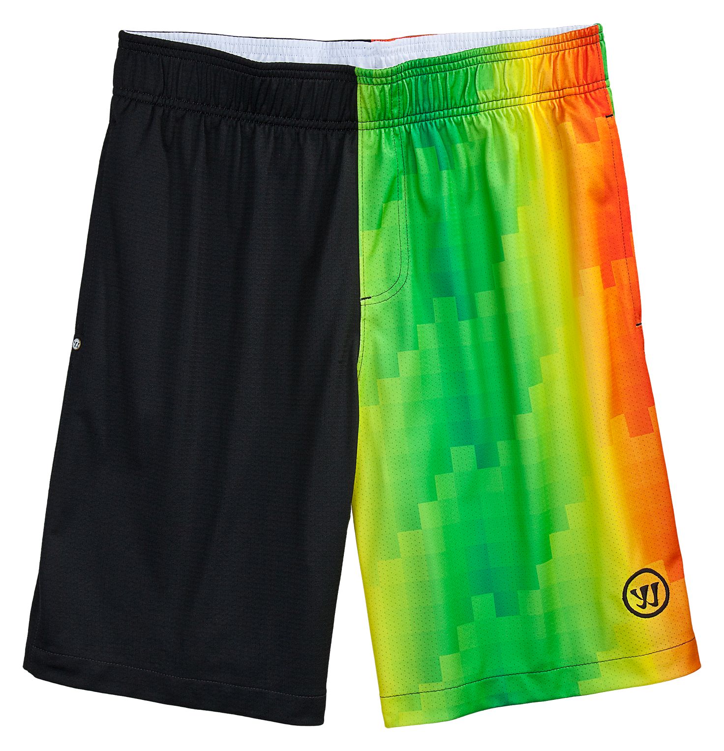 Zig Zag Short, Black with Green &amp; Red