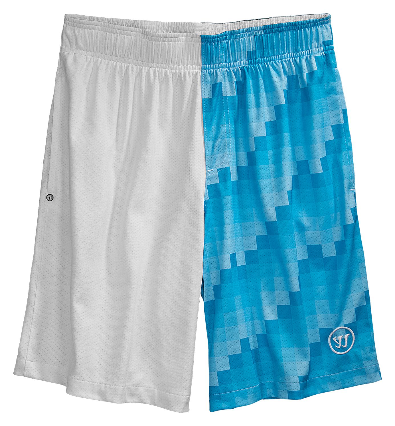 Zig Zag Short, White with Blue