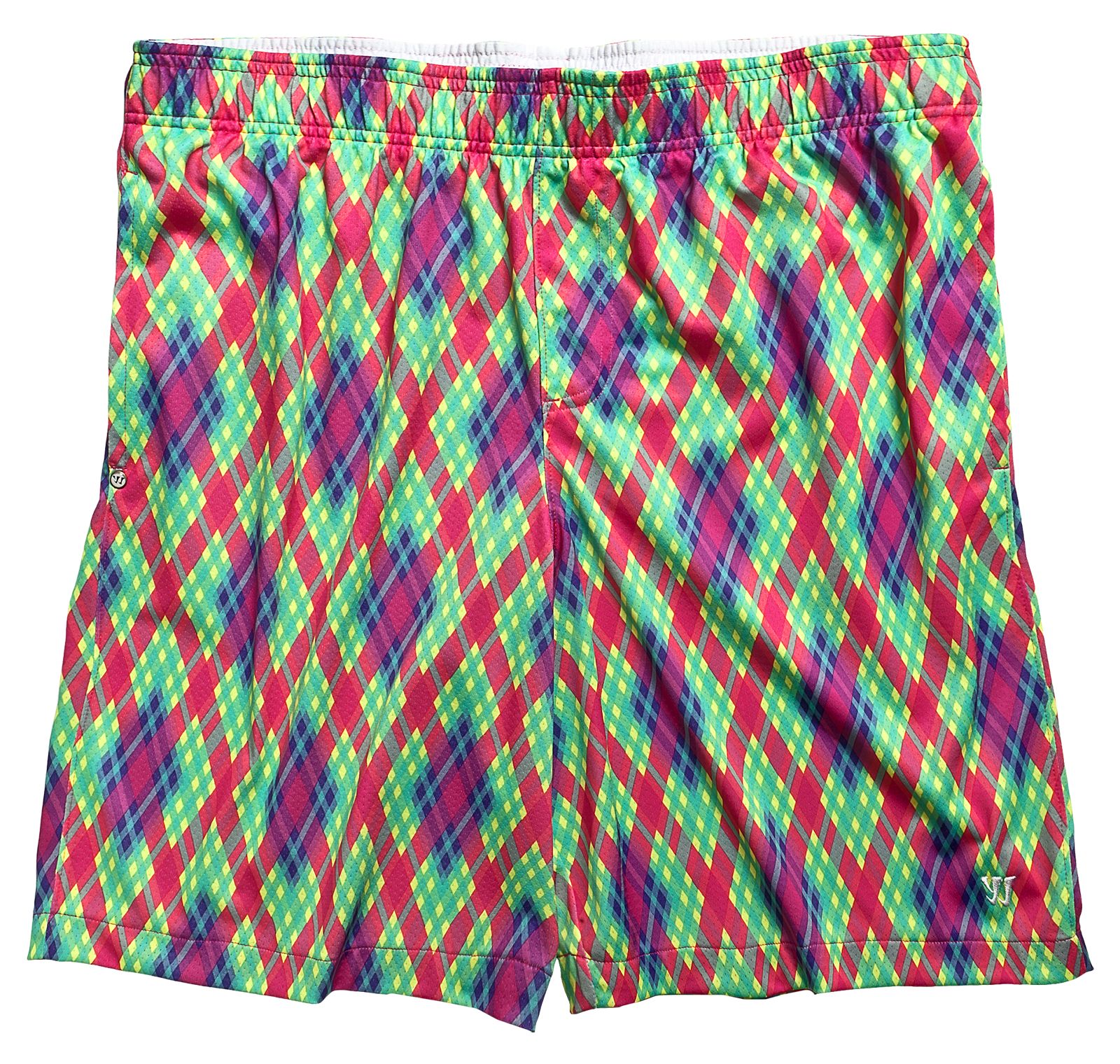 BBQ Short, Red with Blue &amp; Yellow