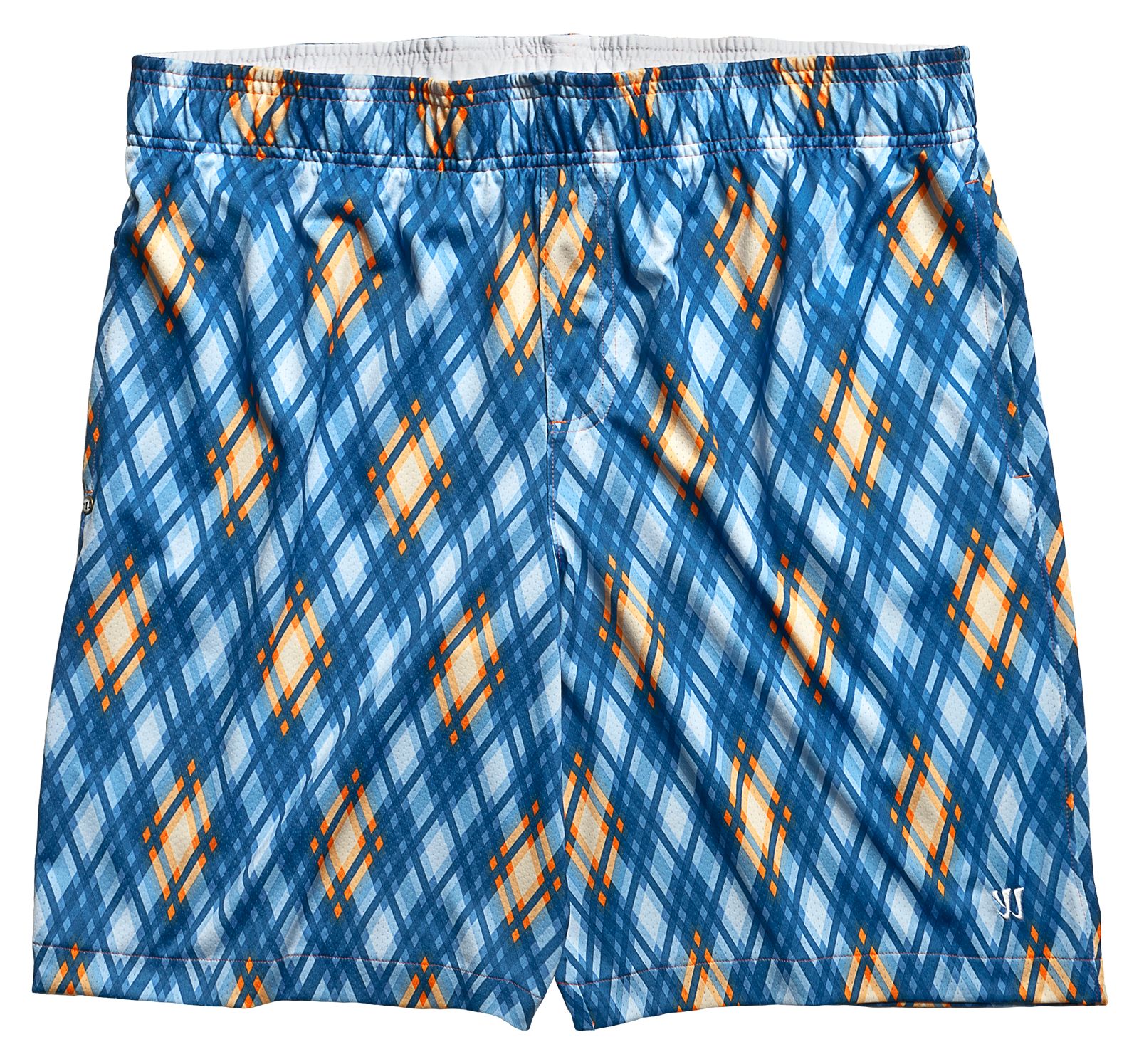 BBQ Short, Navy with Orange