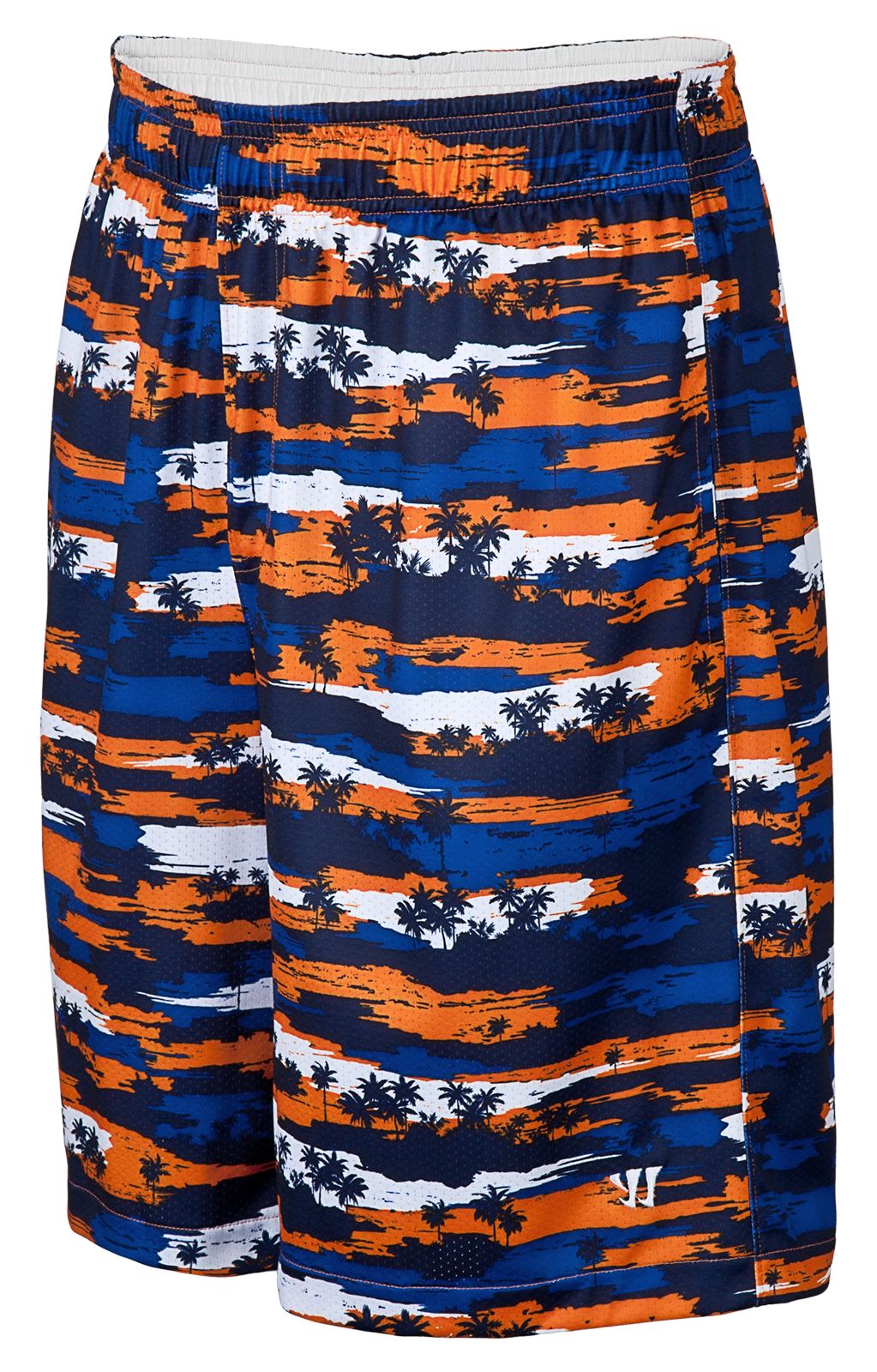 Hawaiian Short, Blue with Orange